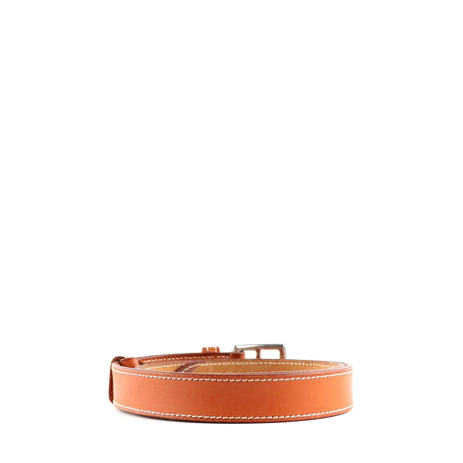 HERMÈS - Ceinture Etrivière en cuir gold (T75)