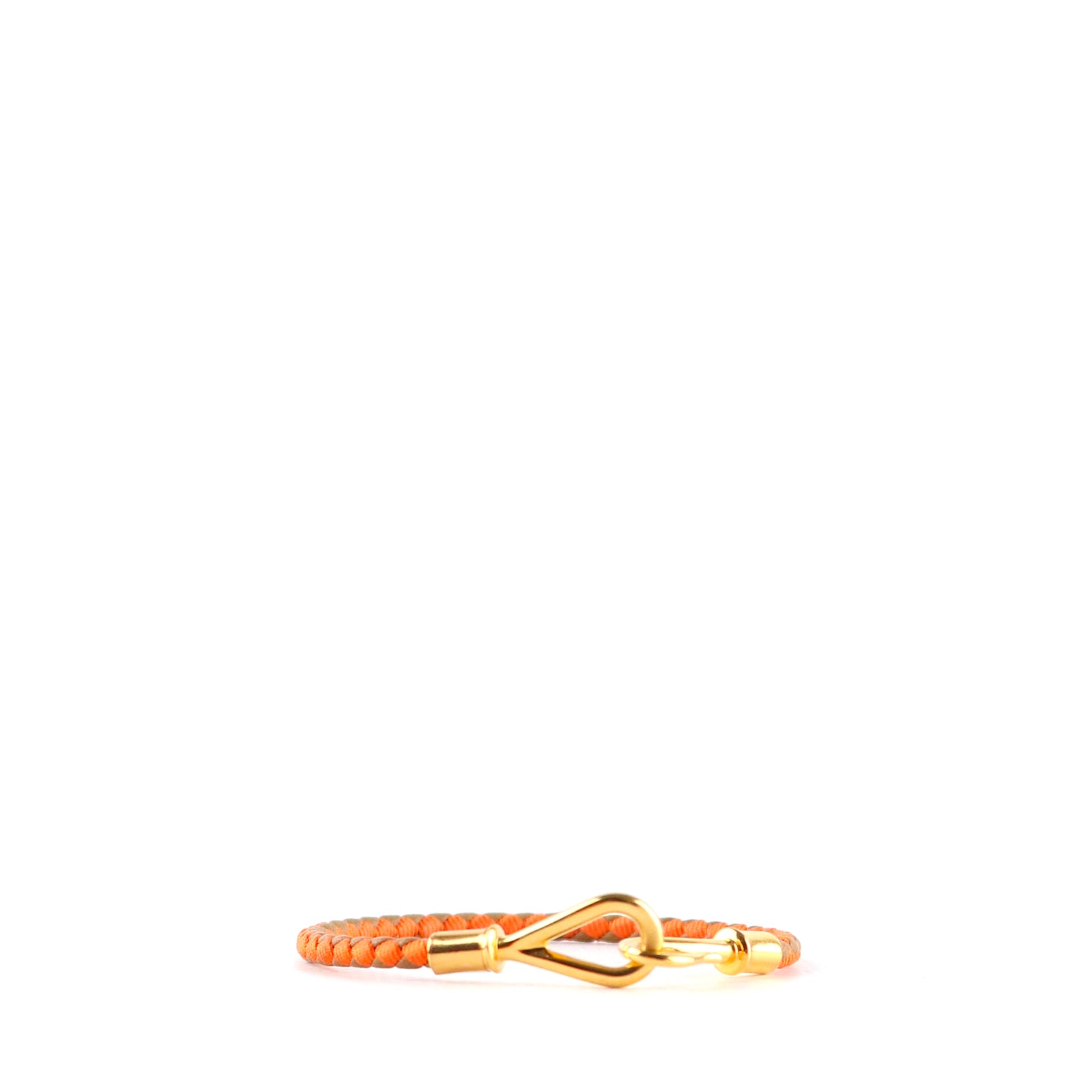 HERMÈS - Bracelet Jumbo H en cuir et toile (T3)