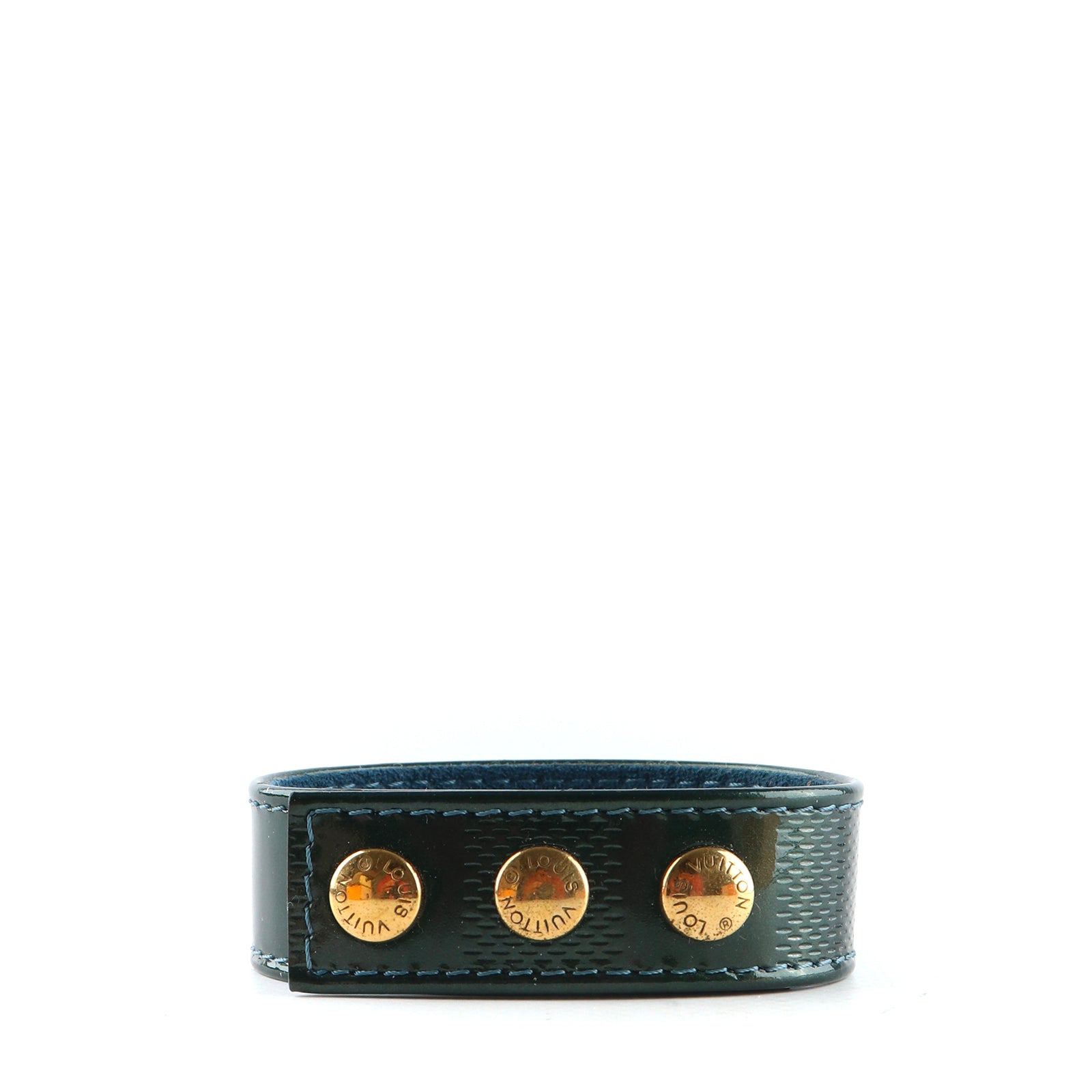 LOUIS VUITTON - Bracelet en cuir verni empreinte