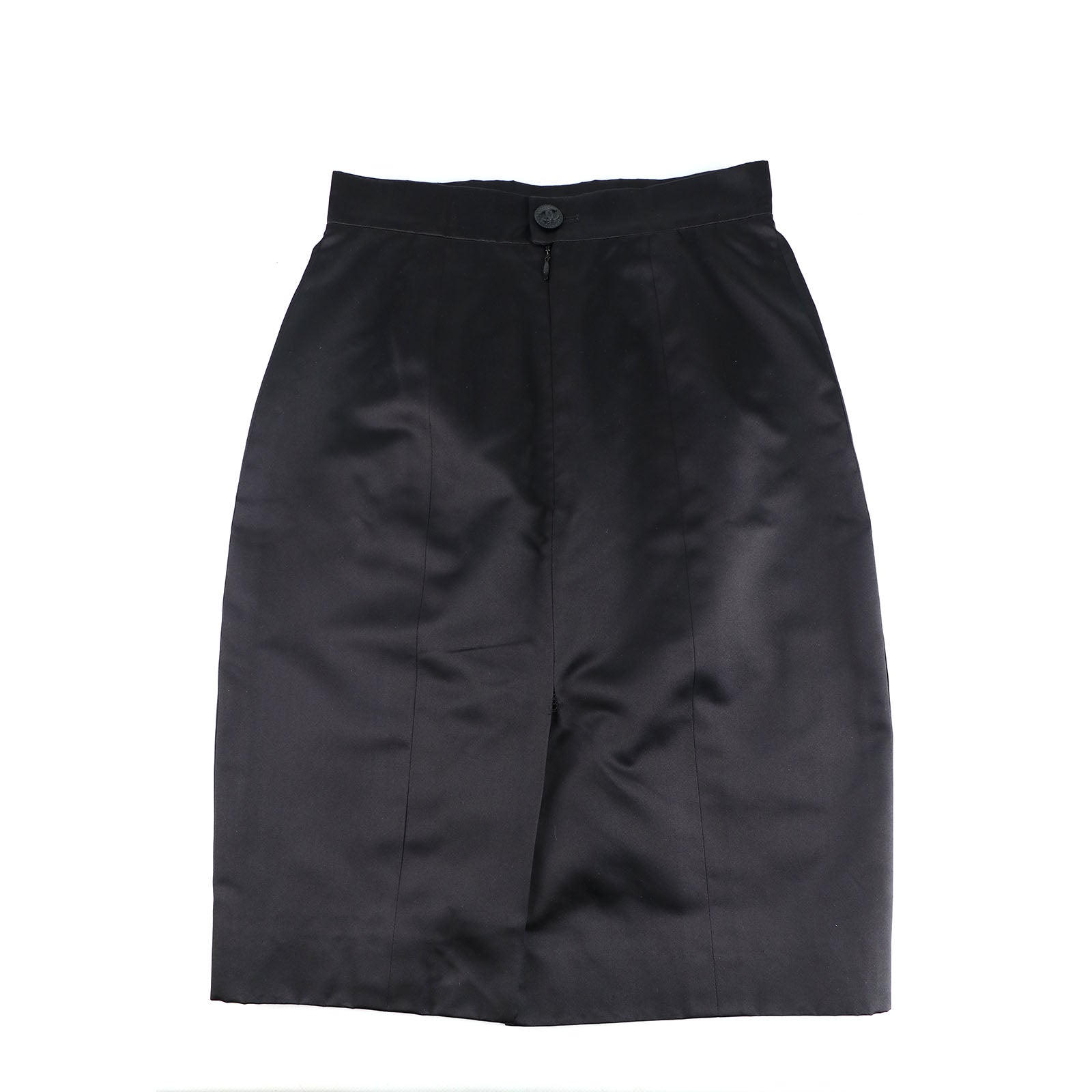 CHANEL - Jupe en soie noire (T34)