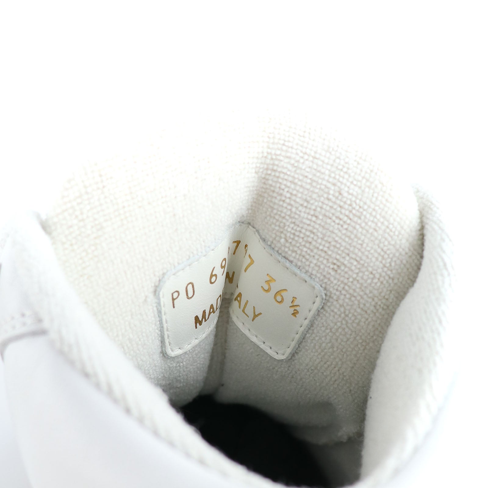 SAINT LAURENT - Jeff high-top sneakers in white leather (T36.5)