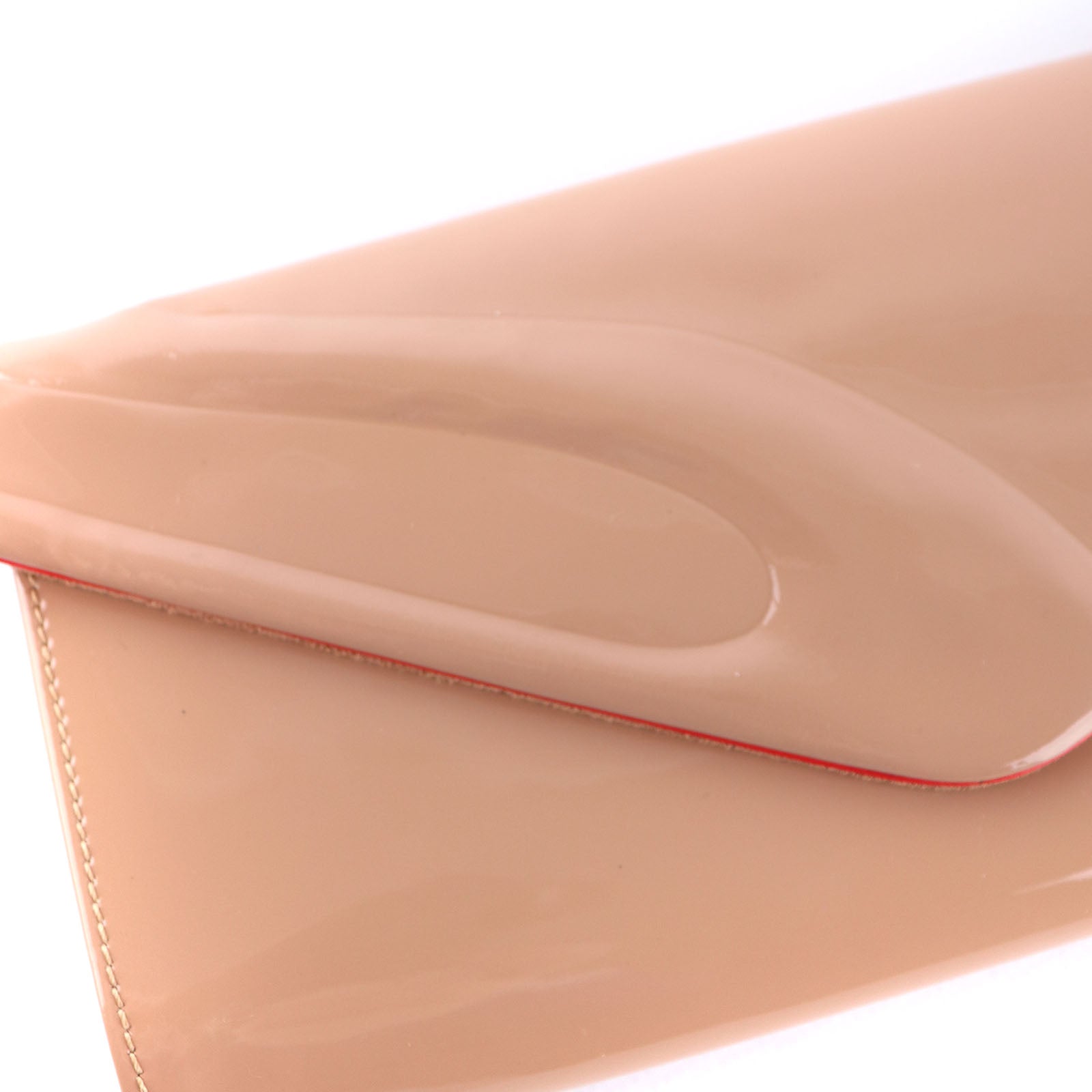 LOUBOUTIN - Pochette So Kate en cuir verni rose pâle