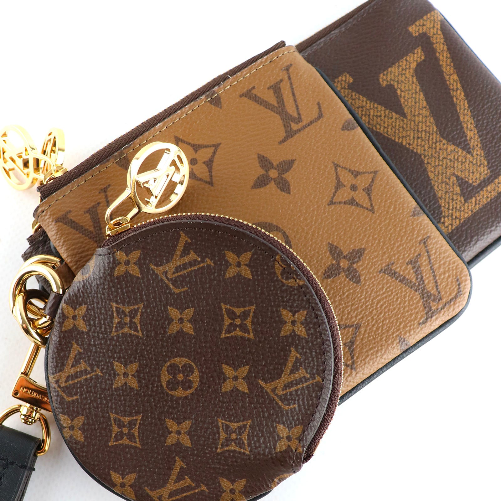 LOUIS VUITTON - Pochette triple en toile monogramme