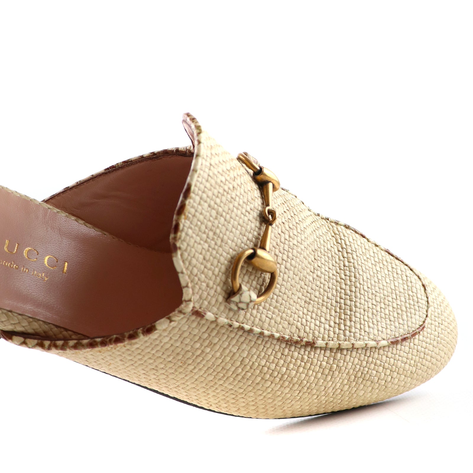 GUCCI - Mules Pricetown en raphia (T36,5)