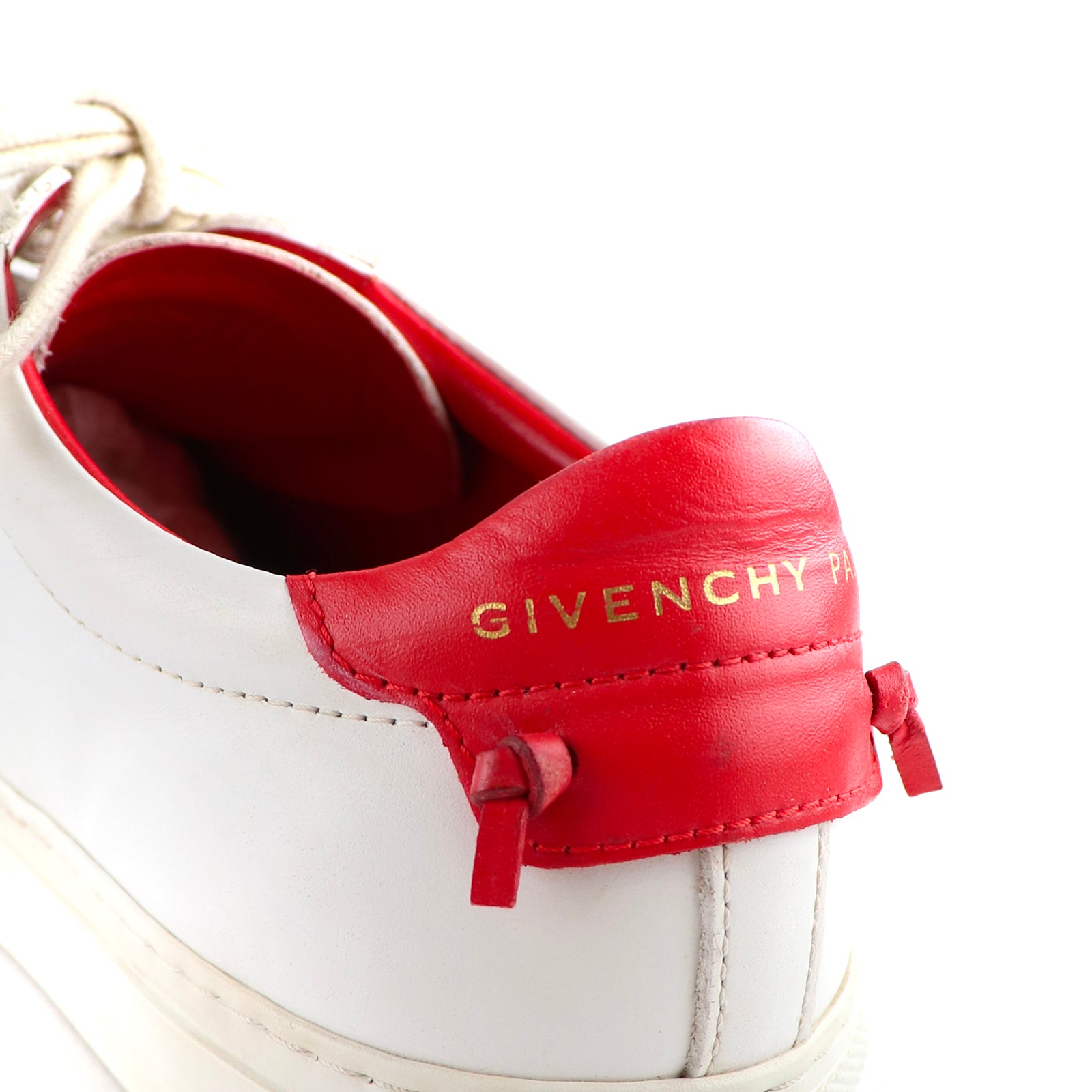 GIVENCHY - Sneakers Urban Street en cuir blanc et rouge (T36)