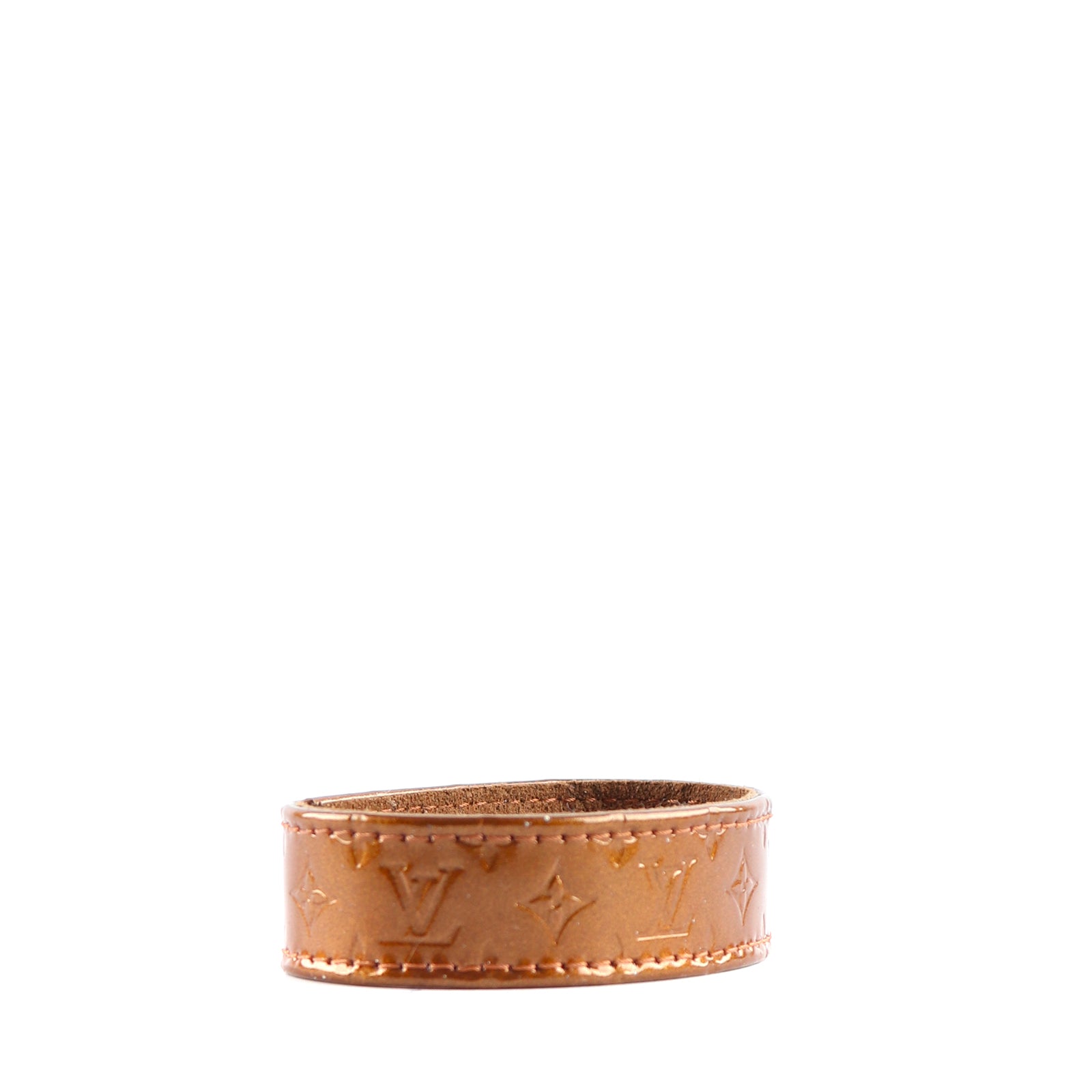 LOUIS VUITTON - Bracelet en cuir verni empreinte
