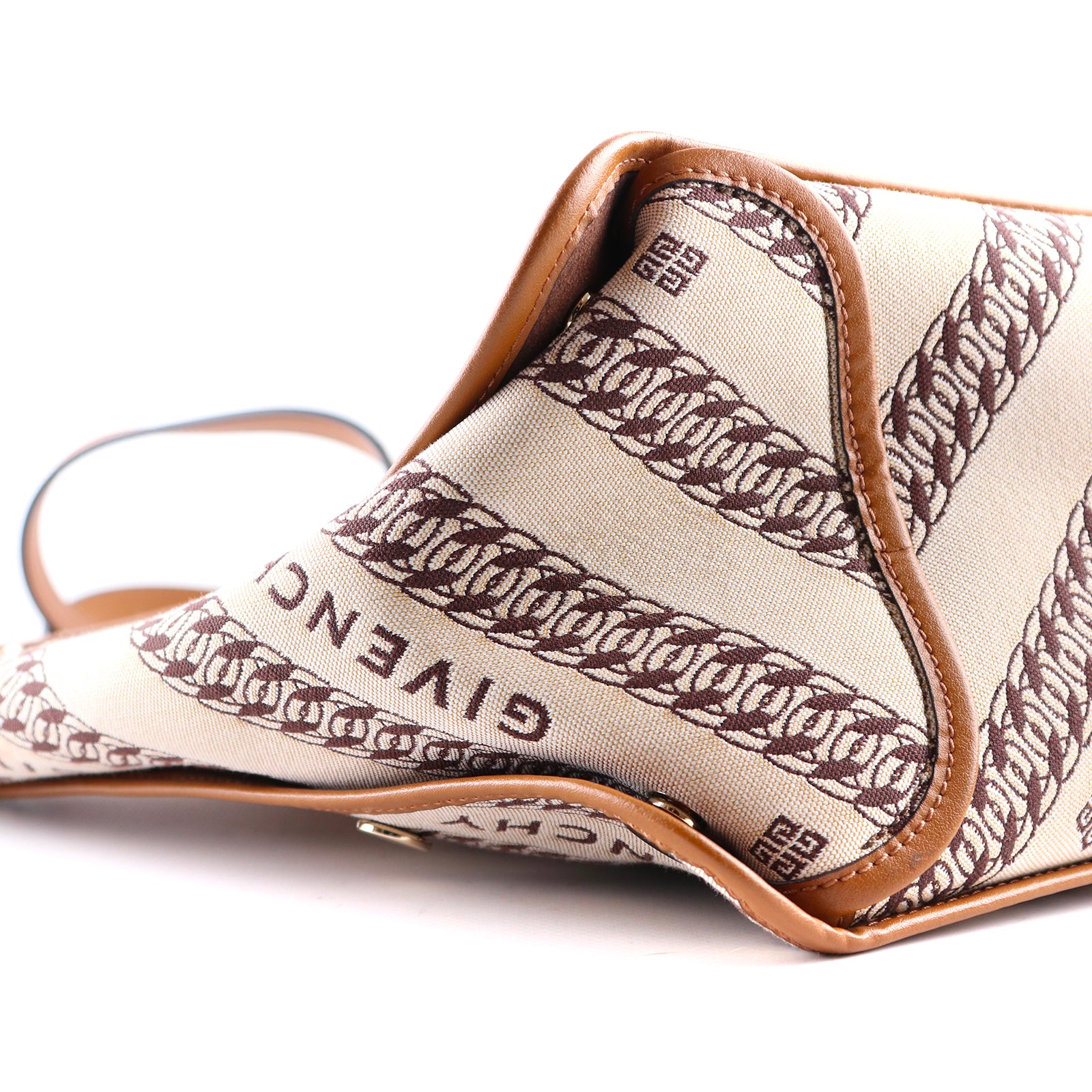 GIVENCHY - Sac cabas en toile et cuir naturel