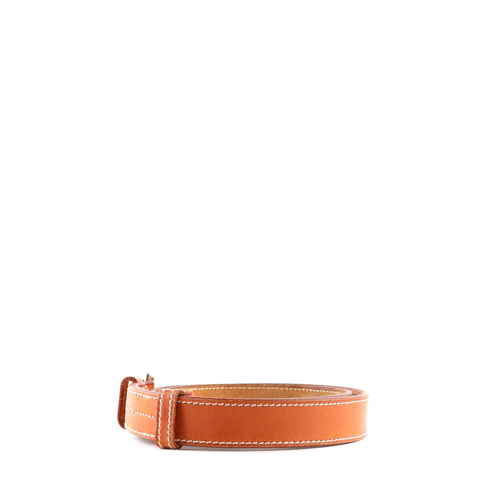 HERMÈS - Ceinture Etrivière en cuir gold (T75)