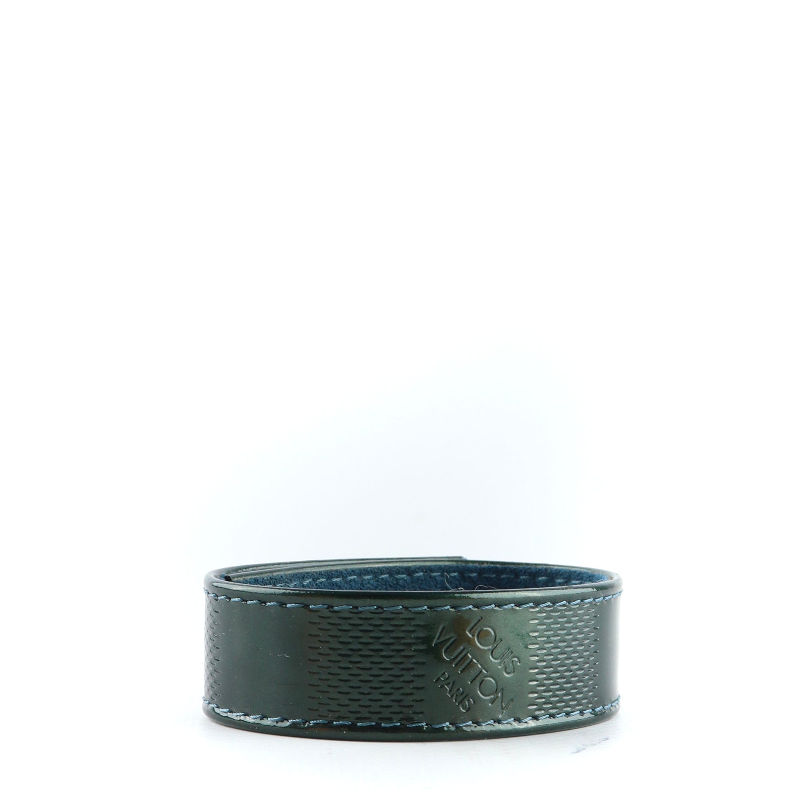 LOUIS VUITTON - Bracelet en cuir verni empreinte