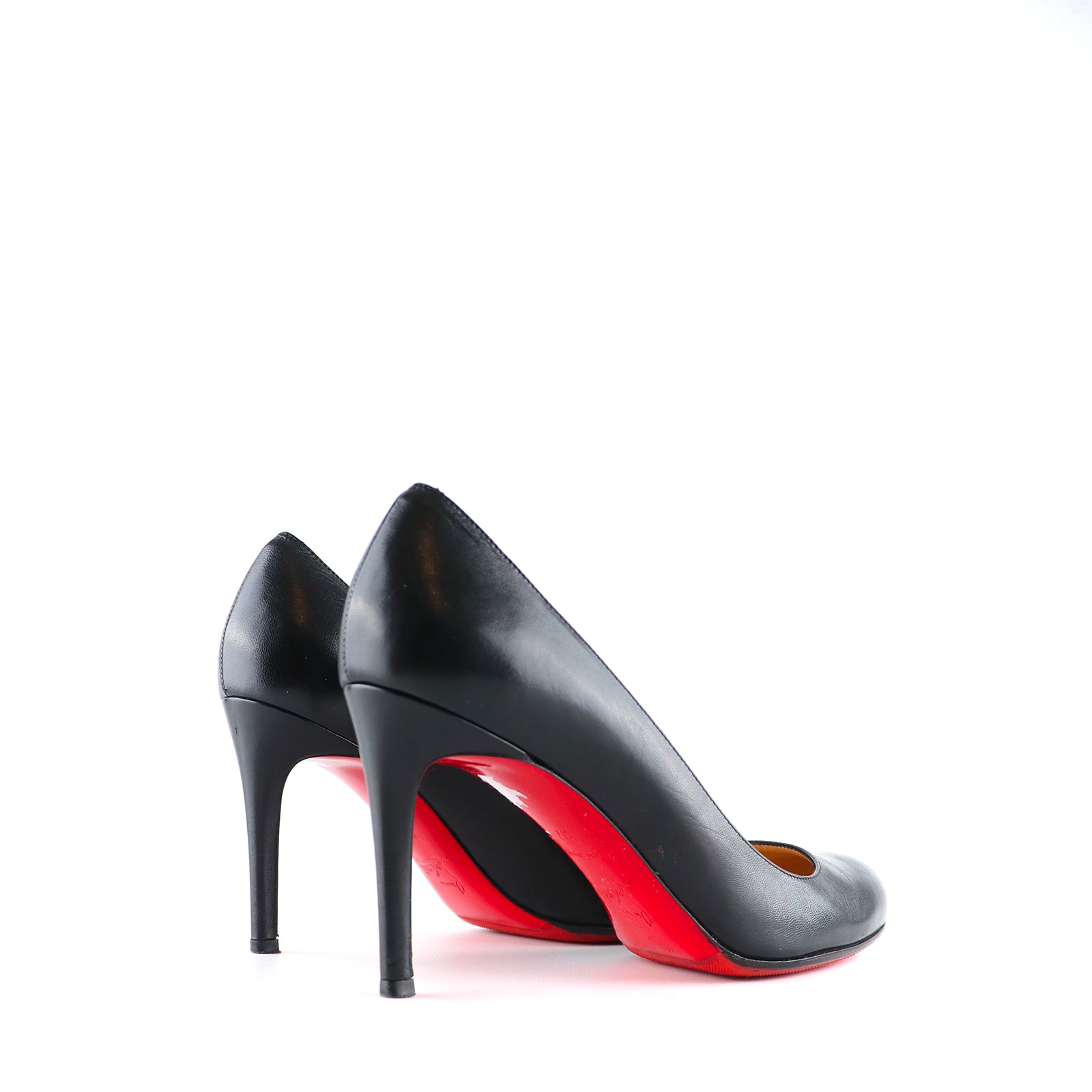 LOUBOUTIN - Escarpins Plum en cuir noir (T37)