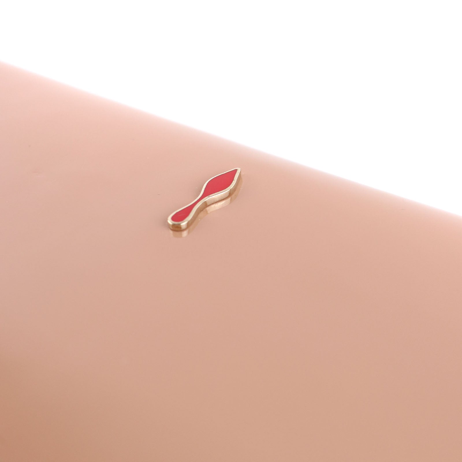 LOUBOUTIN - Pochette So Kate en cuir verni rose pâle