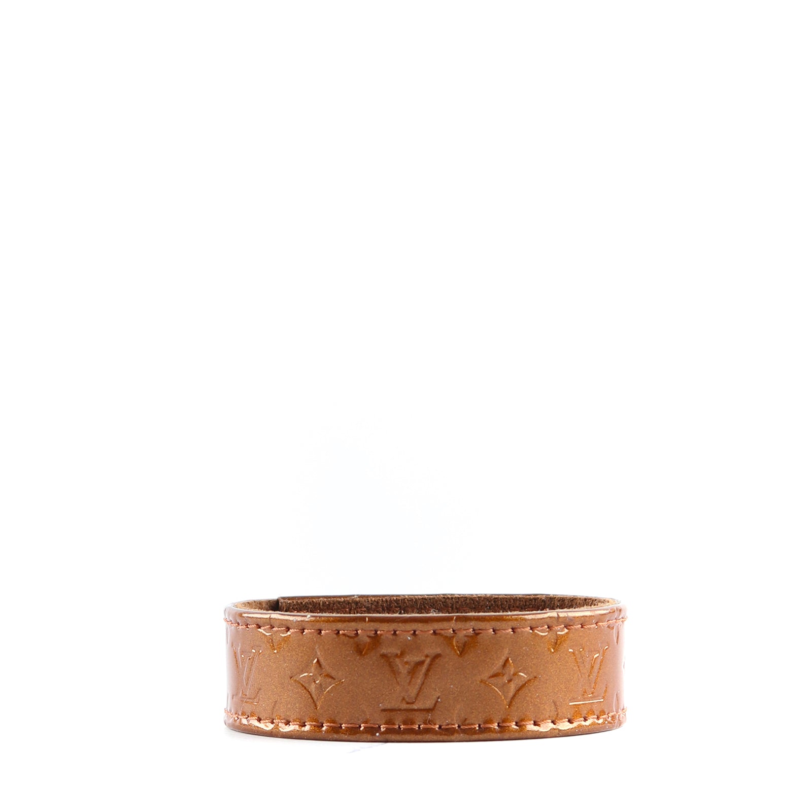 LOUIS VUITTON - Bracelet en cuir verni empreinte