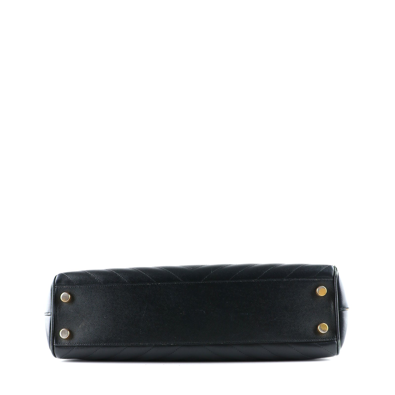 SAINT LAURENT - Sac cabas Shopping Monogramme en cuir grainé noir