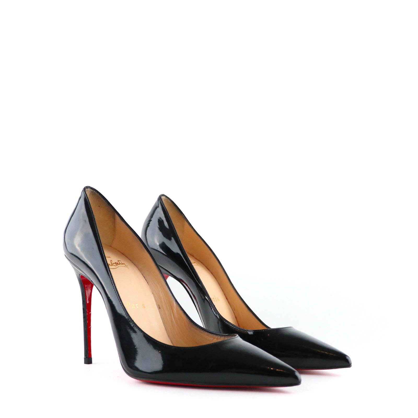 LOUBOUTIN - Escarpins So Kate en cuir verni noir (T37,5)