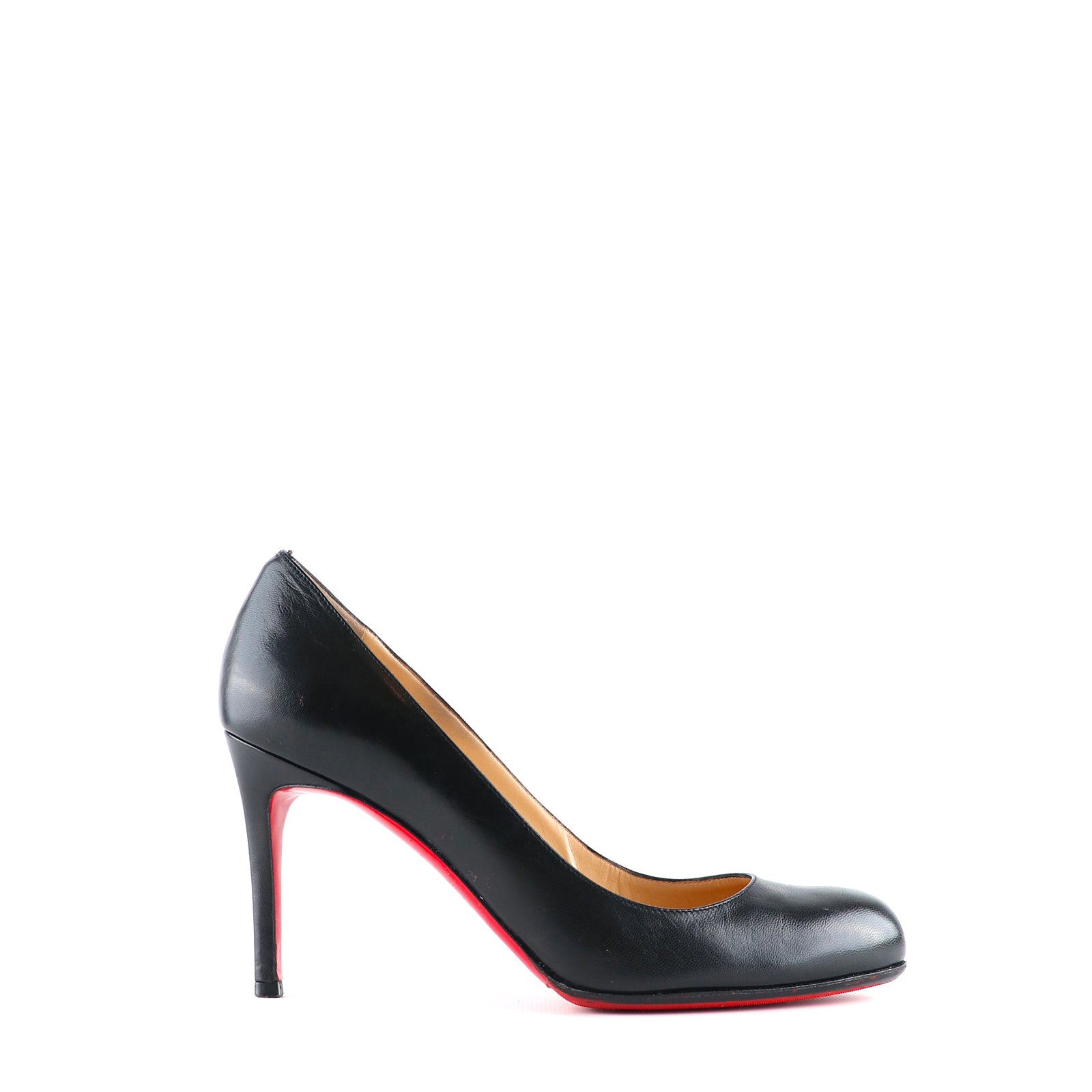 LOUBOUTIN - Escarpins Plum en cuir noir (T37)