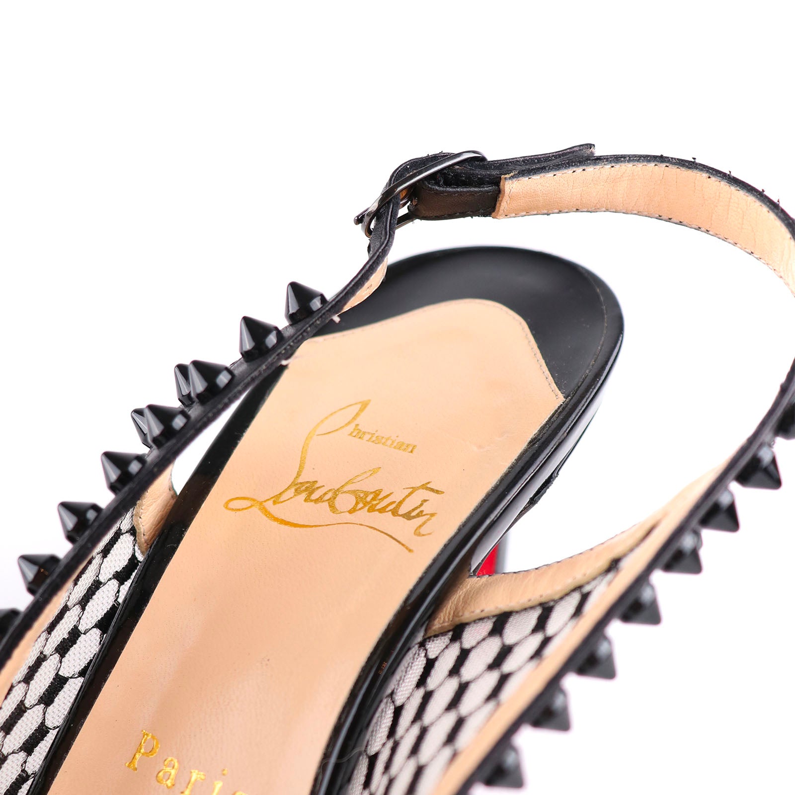 LOUBOUTIN - Escarpins Follies en cuir noir (T36)