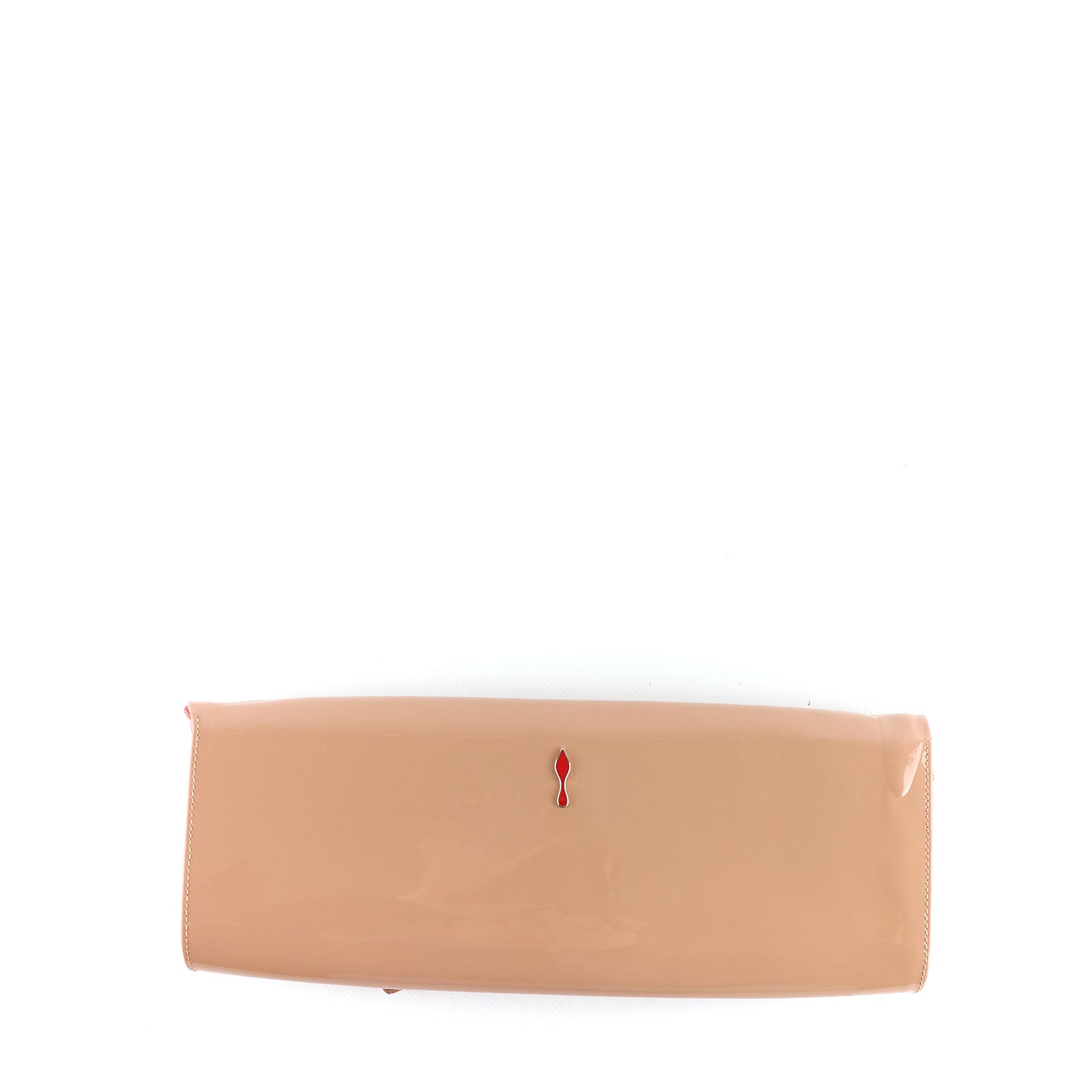 LOUBOUTIN - Pochette So Kate en cuir verni rose pâle