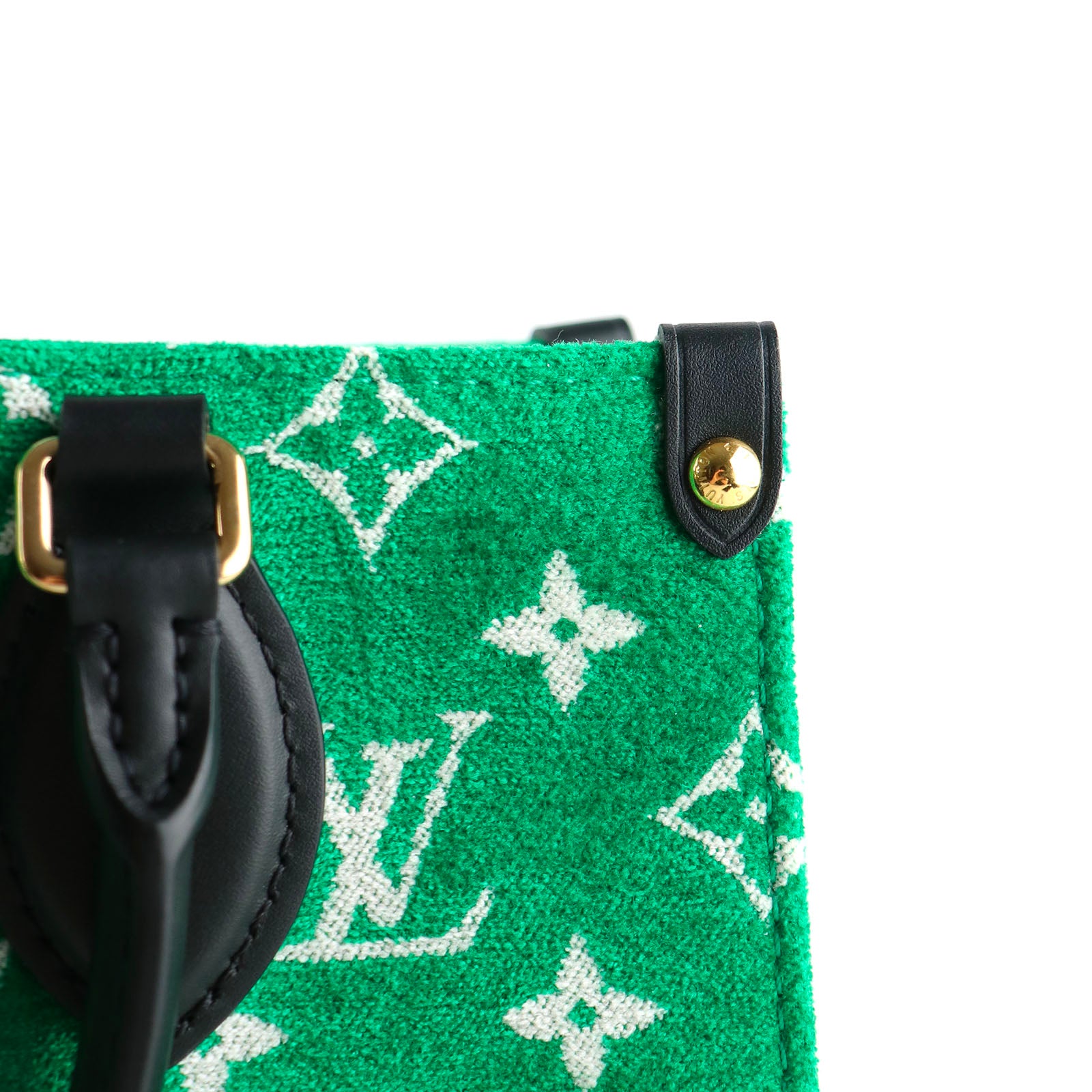 LOUIS VUITTON - Sac cabas OnTheGo en jacquard vert PM