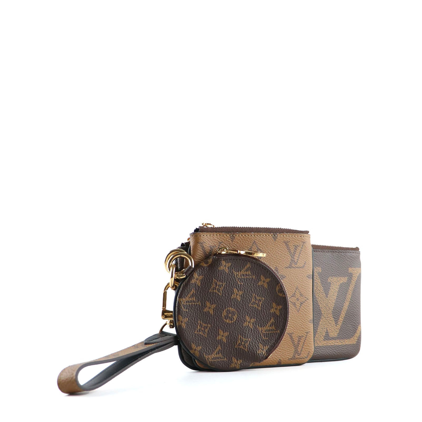 LOUIS VUITTON - Pochette triple en toile monogramme
