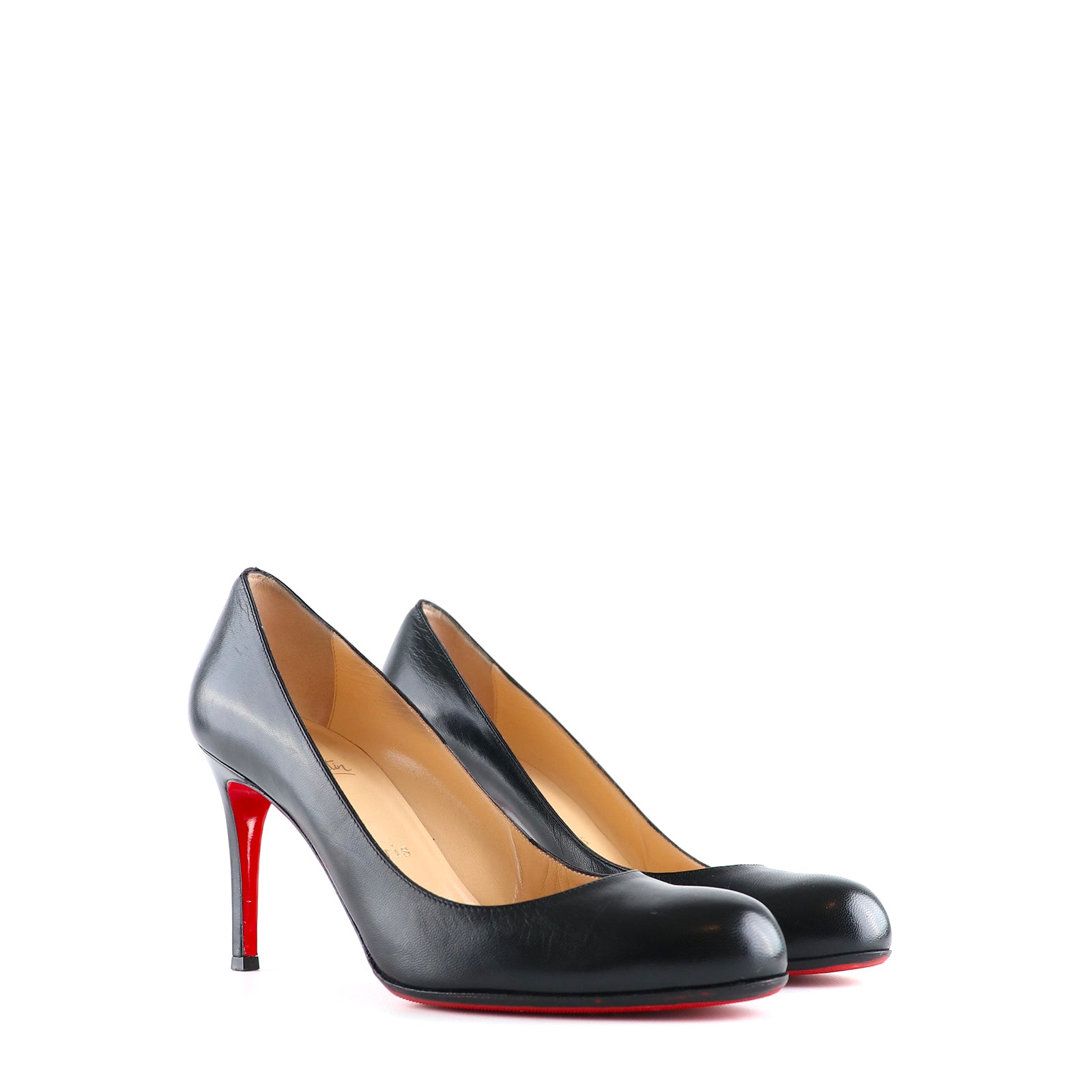 LOUBOUTIN - Escarpins Plum en cuir noir (T37)