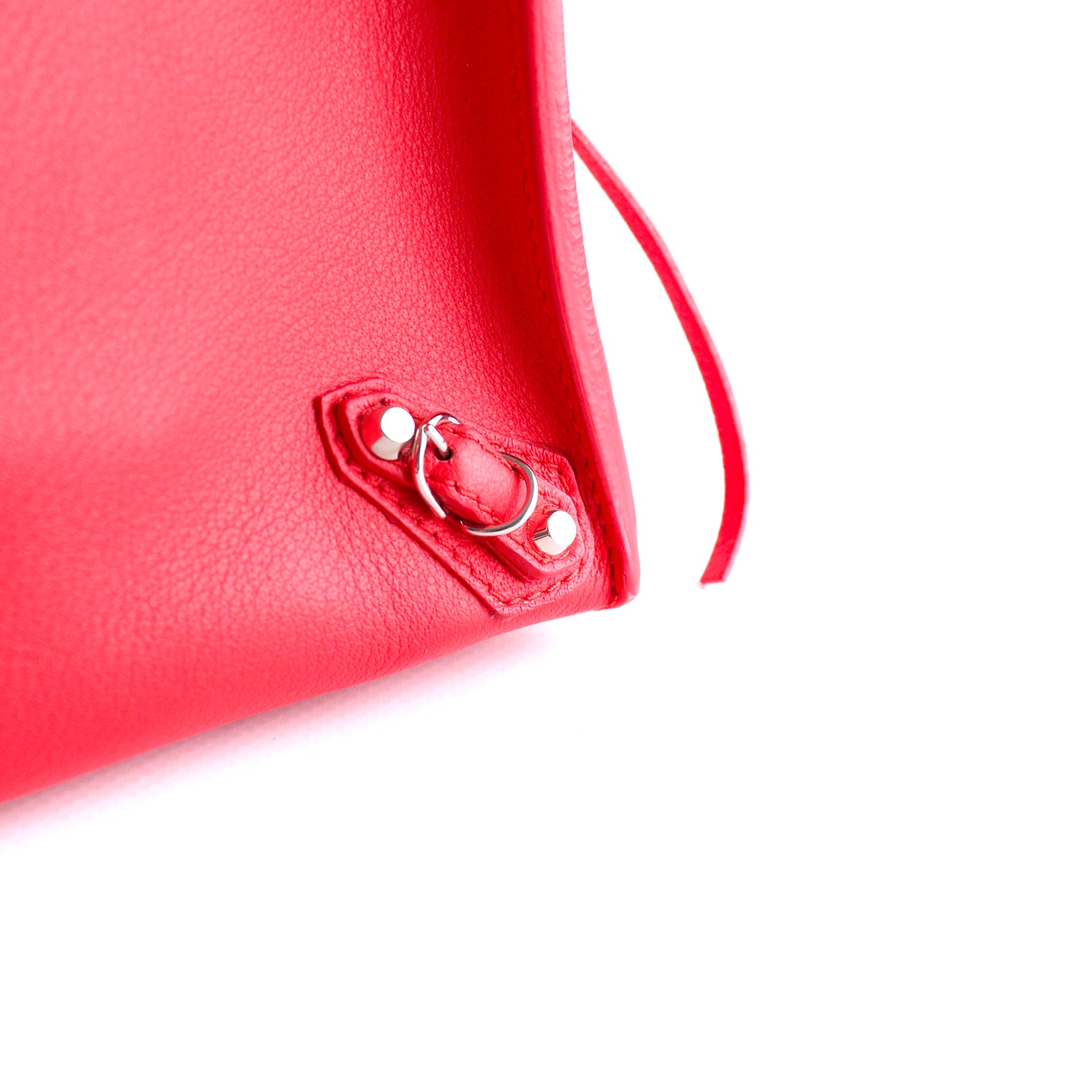 BALENCIAGA - Sac cabas avec bandoulière Papier A4 en cuir rouge