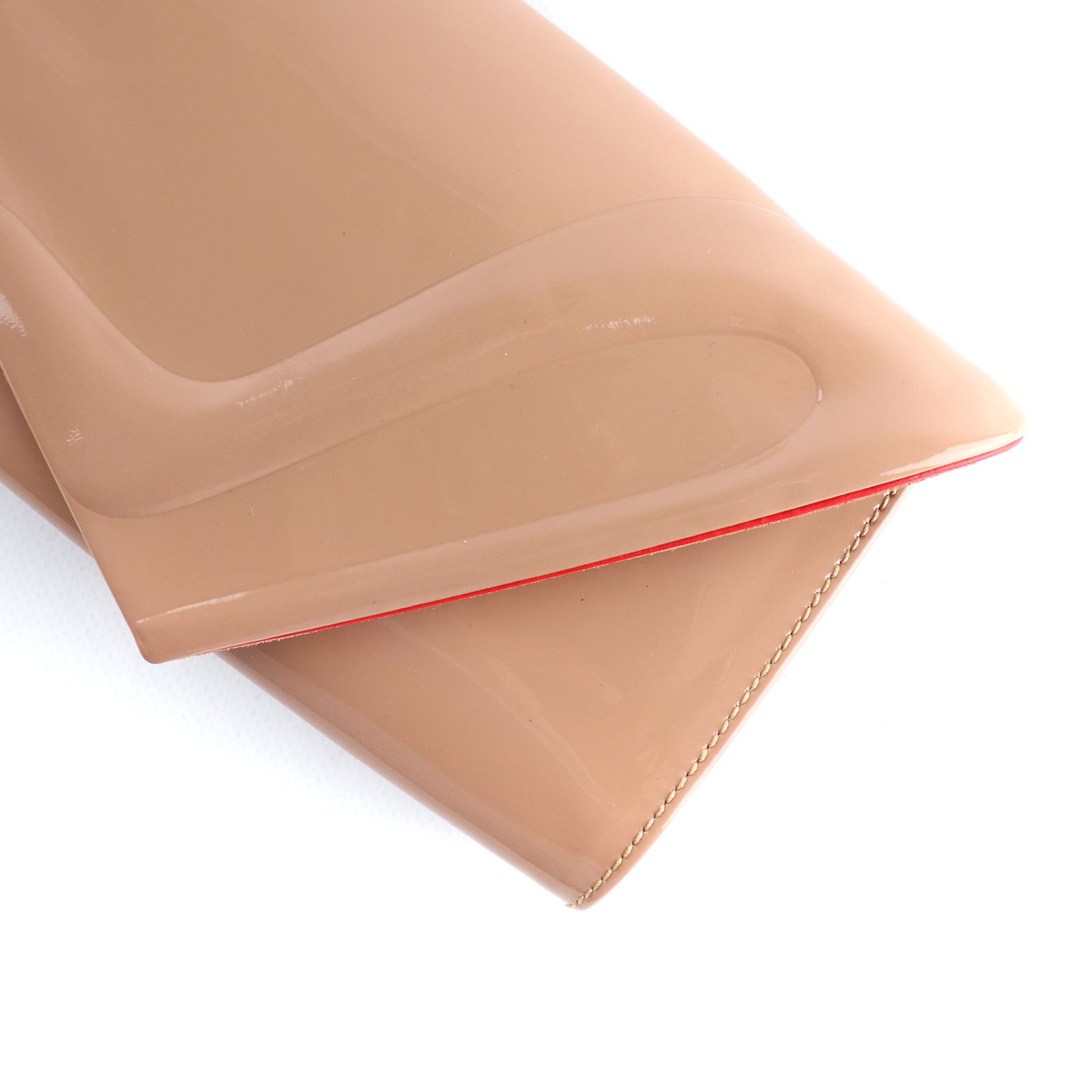 LOUBOUTIN - Pochette So Kate en cuir verni rose pâle