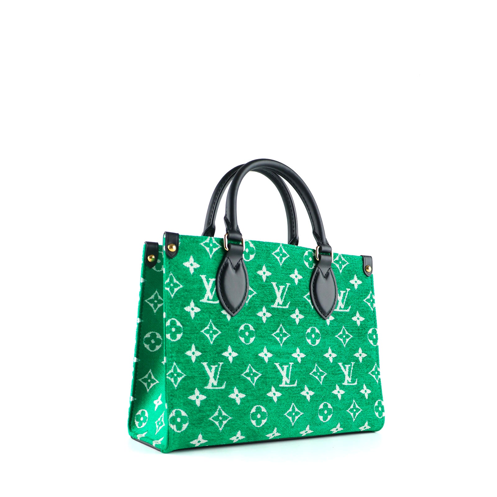 LOUIS VUITTON - Sac cabas OnTheGo en jacquard vert PM