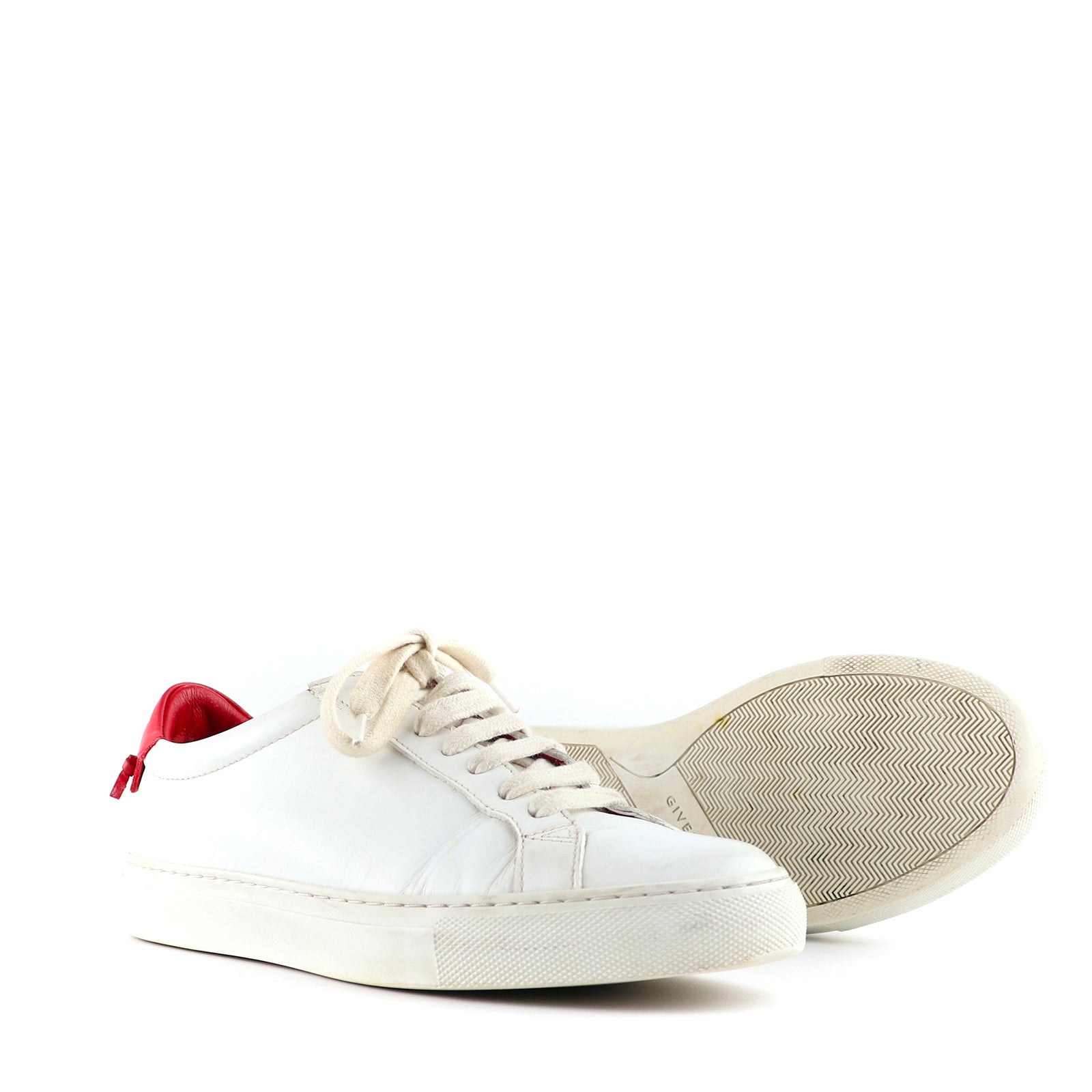GIVENCHY - Sneakers Urban Street en cuir blanc et rouge (T36)