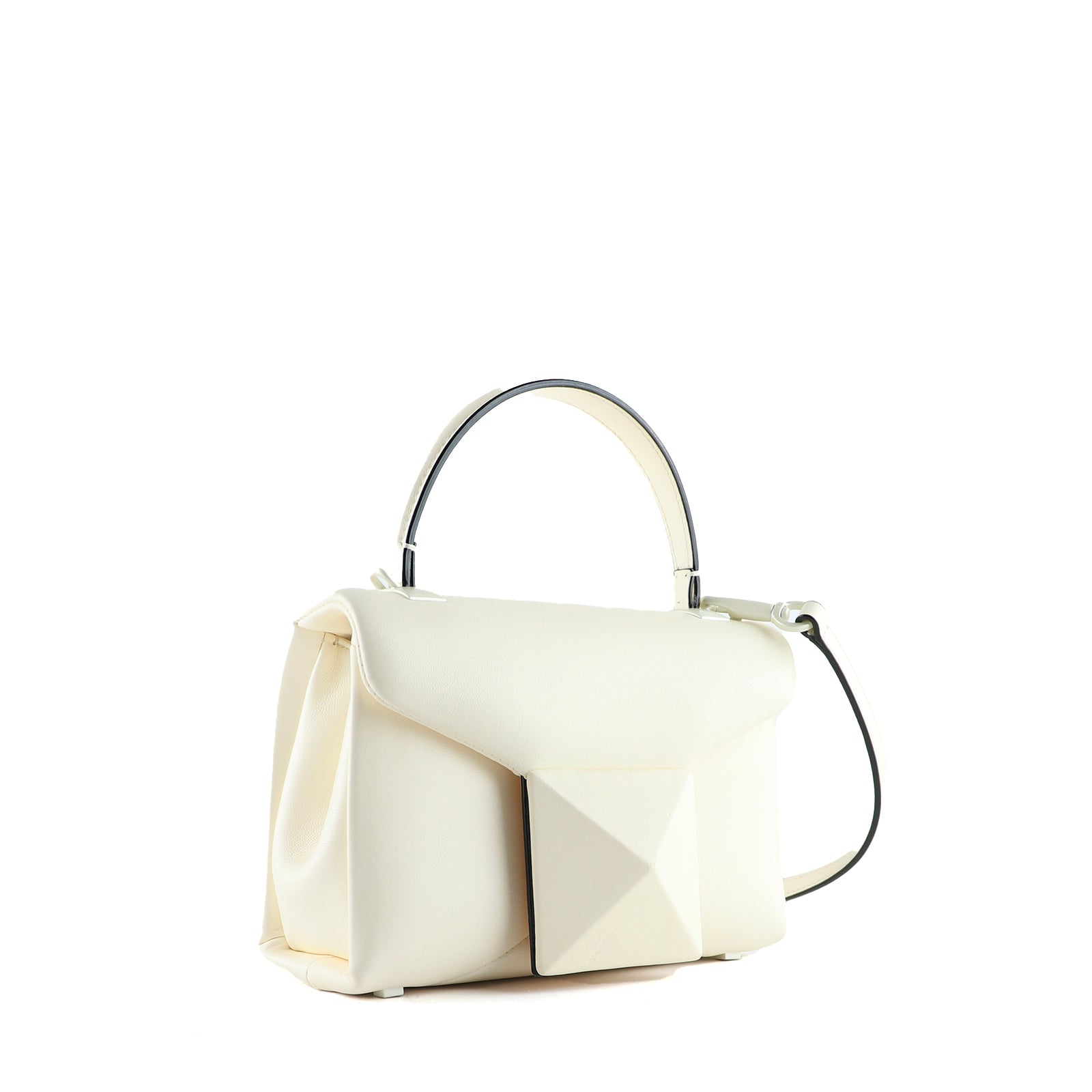VALENTINO - Sac à bandoulière One Stud Mini en cuir blanc