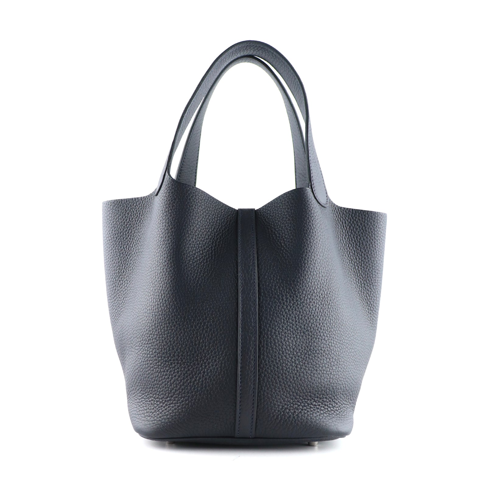 HERMÈS - Sac Picotin 22 en cuir Taurillon Clémence noir
