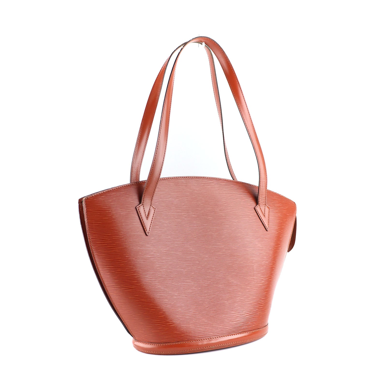 LOUIS VUITTON - Sac à main Saint Jacques moyen en cuir épi marron vintage