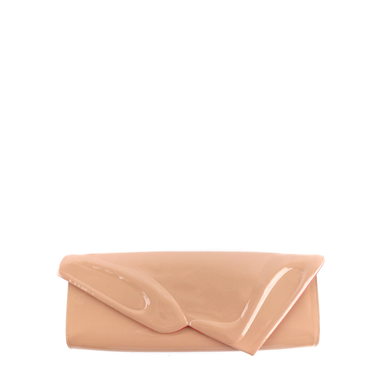 LOUBOUTIN - Pochette So Kate en cuir verni rose pâle