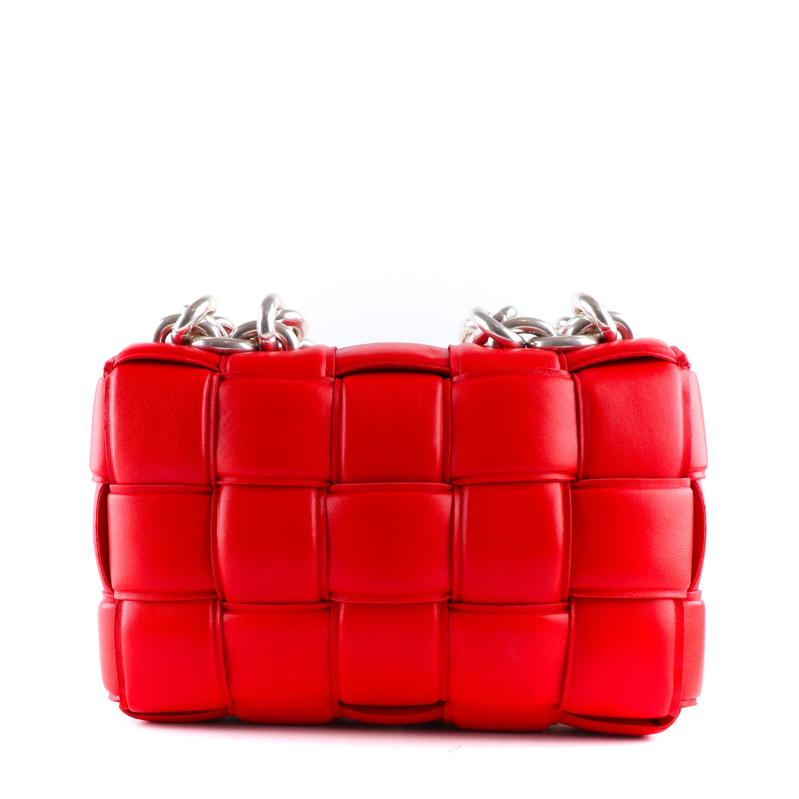 BOTTEGA VENETA - Sac à bandoulière Chain Cassette en cuir rouge