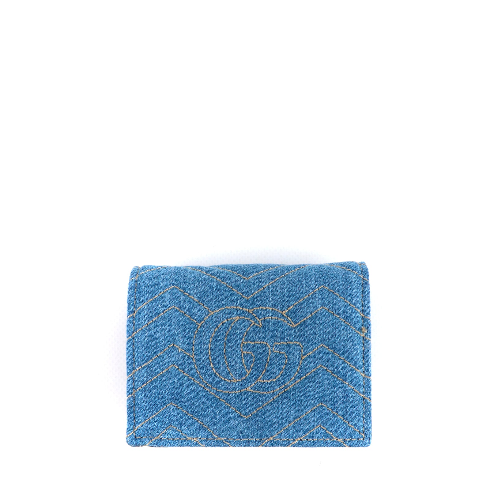 GUCCI - Portefeuille GG Marmont en denim