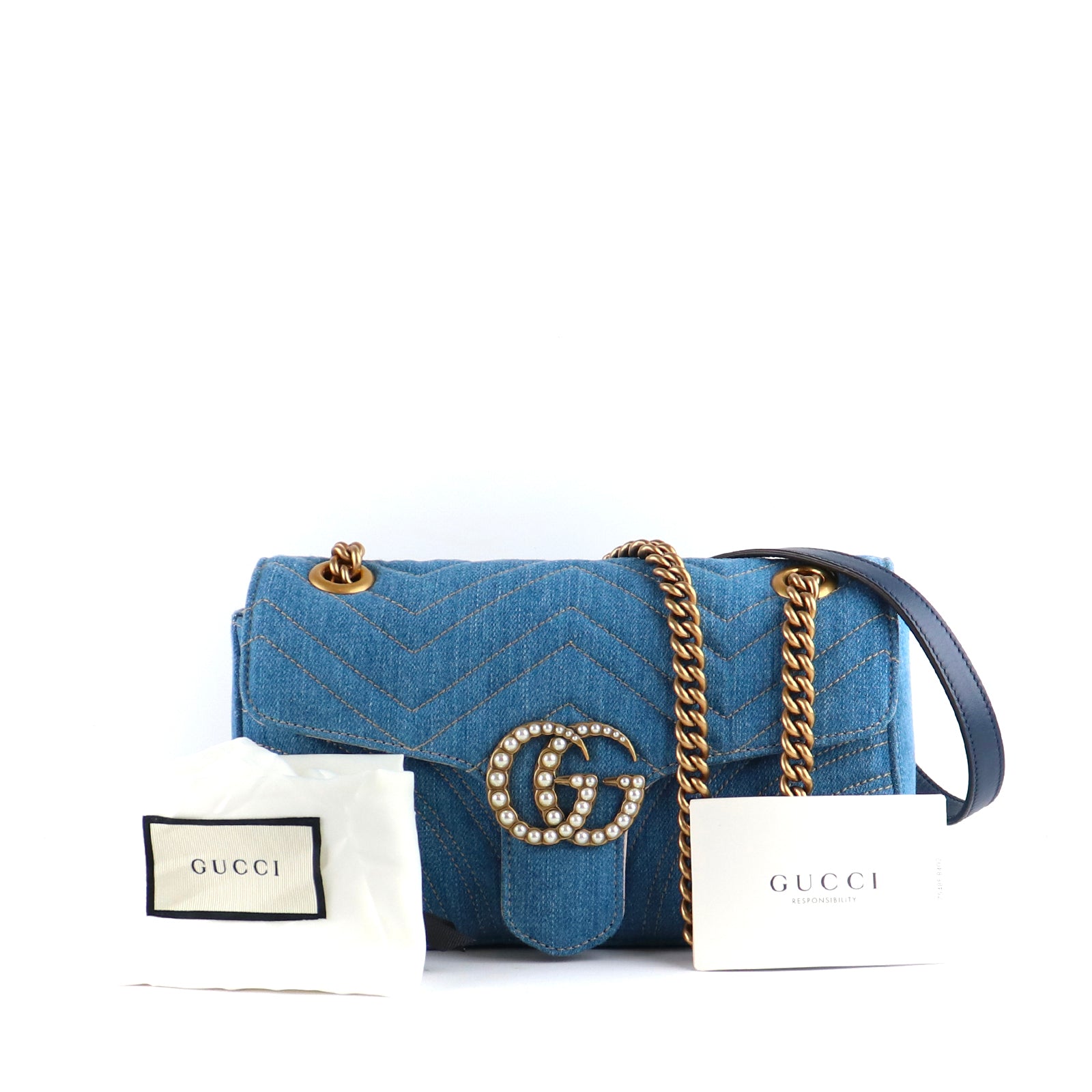 GUCCI - Sac à épaule GG Marmont en denim
