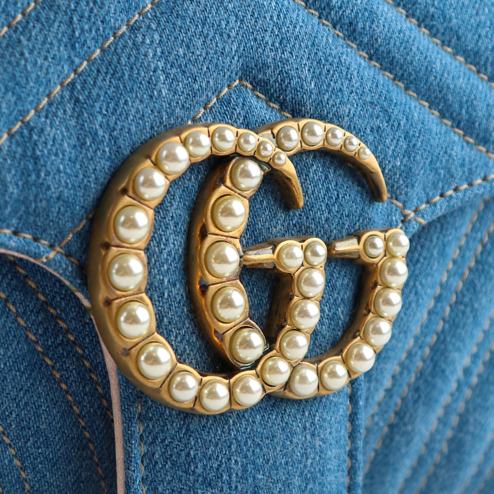 GUCCI - Sac à épaule GG Marmont en denim