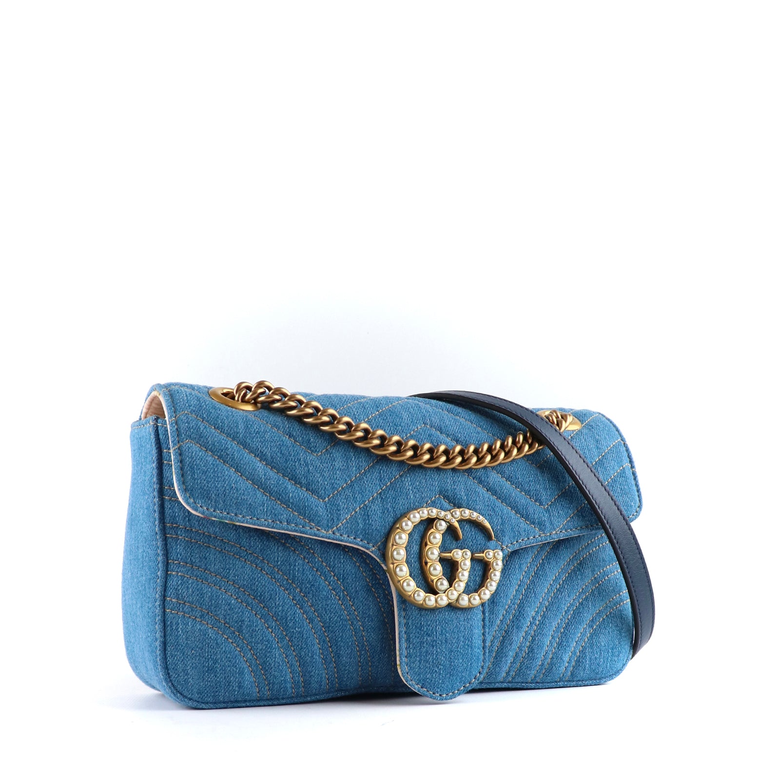 GUCCI - Sac à épaule GG Marmont en denim