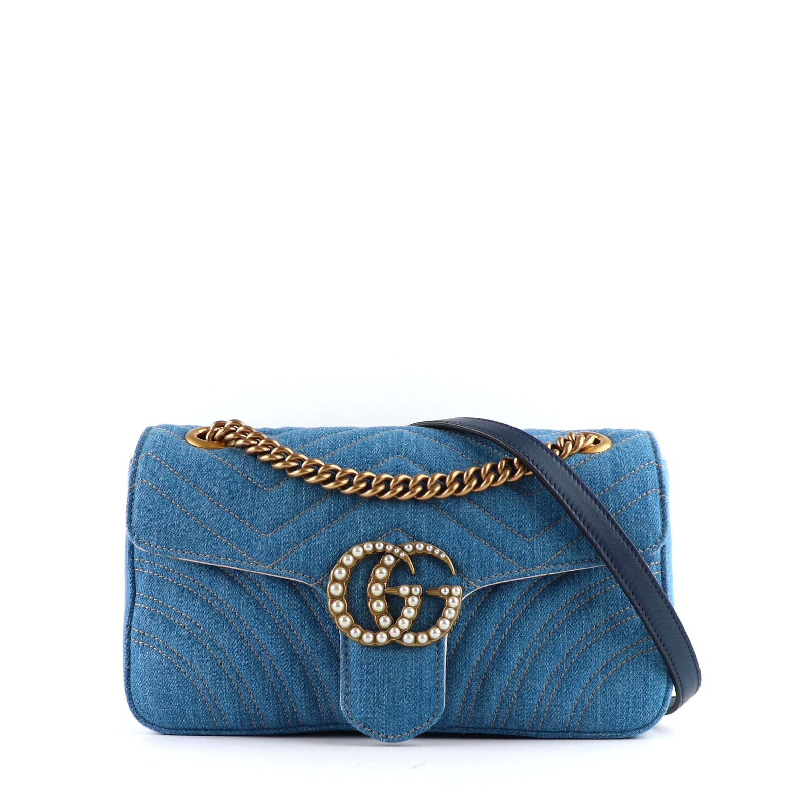 GUCCI - Sac à épaule GG Marmont en denim