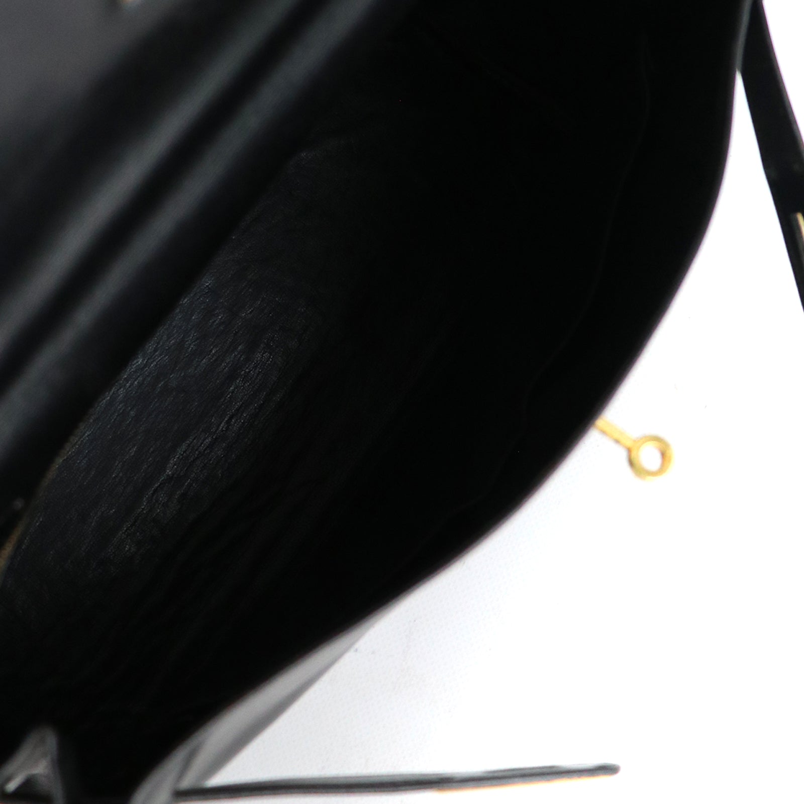 HERMÈS - Sac à main Kelly 32 en cuir box noir vintage