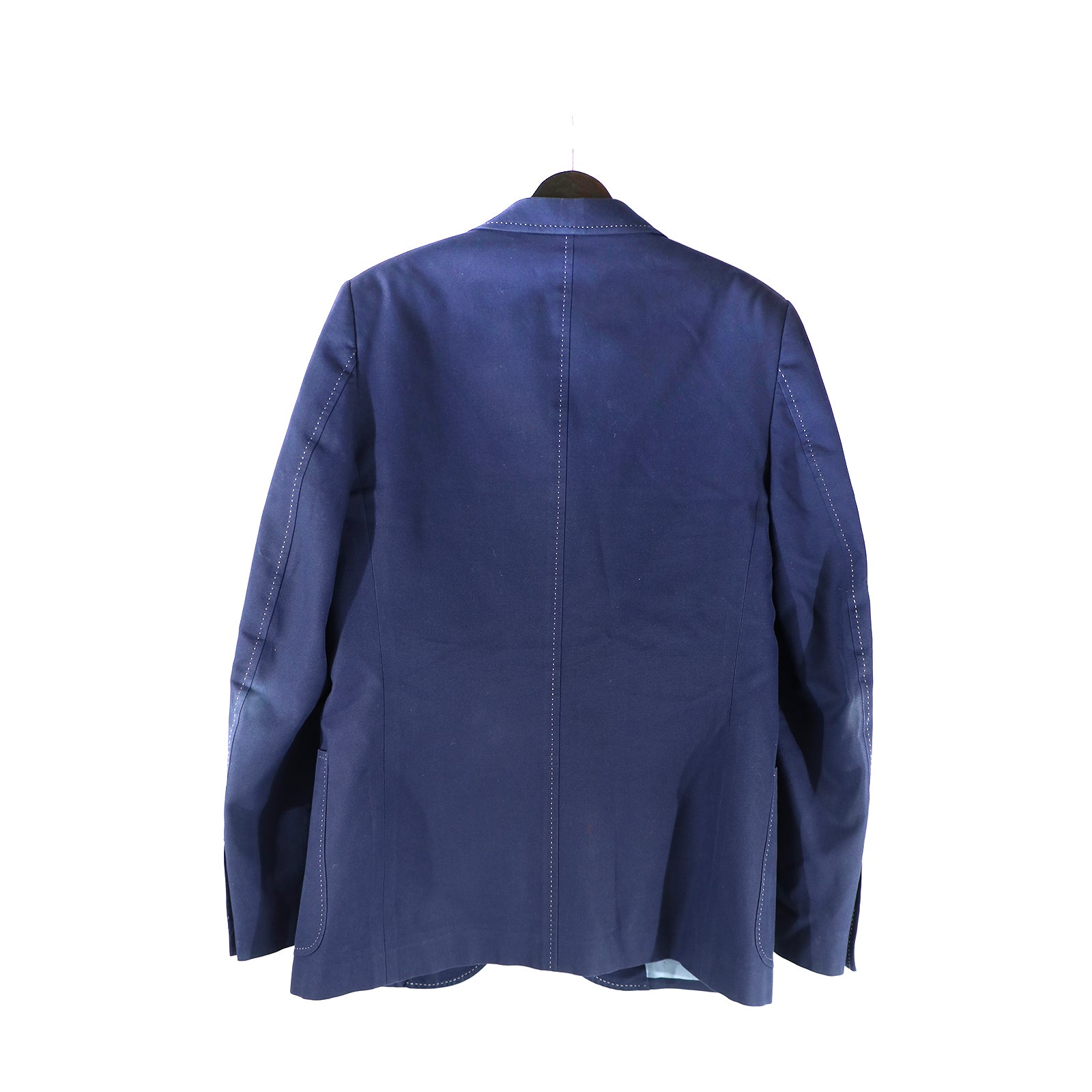 GUCCI - Veste de costume bleu marine avec écusson (T50)