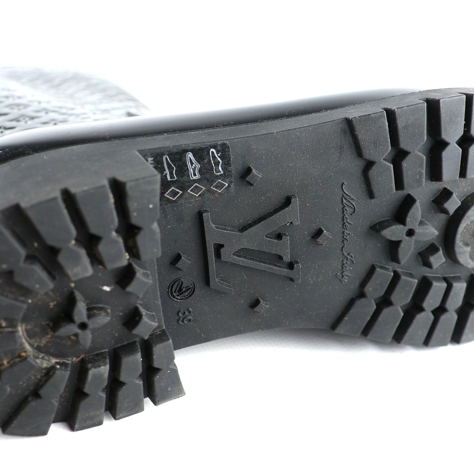 LOUIS VUITTON - Bottes de pluie en caoutchouc (T39)