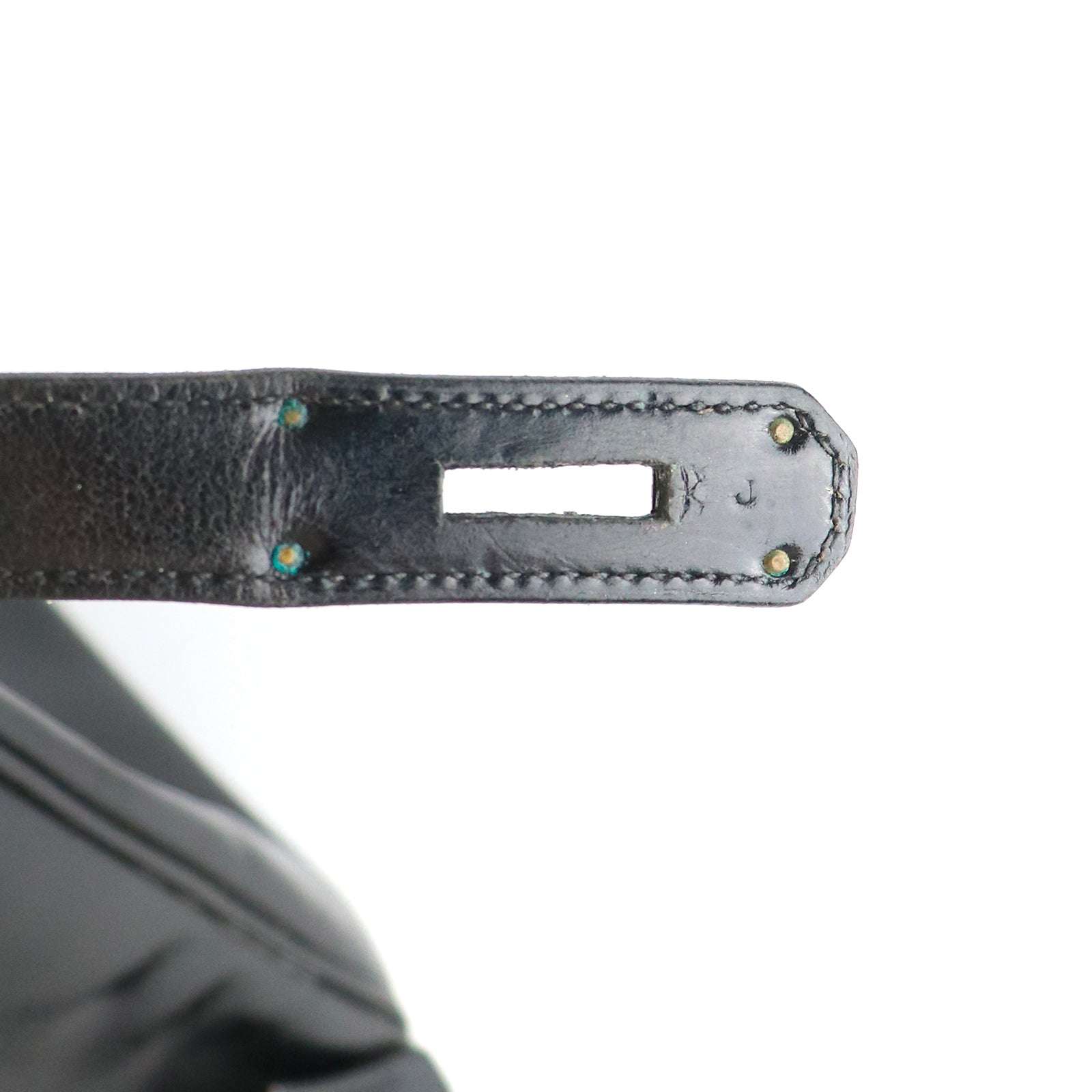 HERMÈS - Sac à main Kelly 32 en cuir box noir vintage