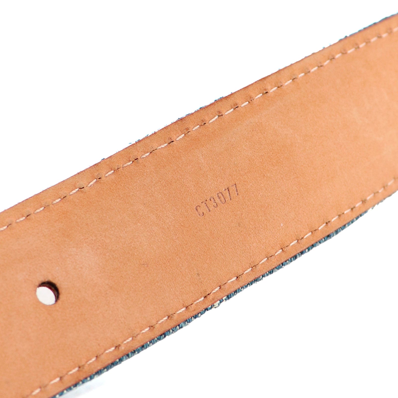 LOUIS VUITTON - Ceinture en cuir et monogramme denim (T80)