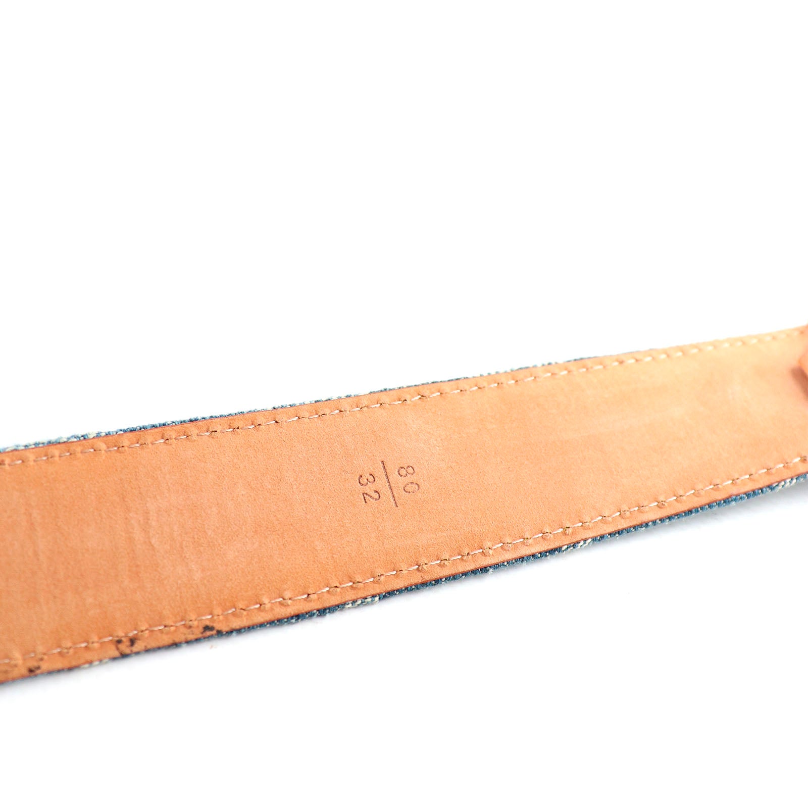 LOUIS VUITTON - Ceinture en cuir et monogramme denim (T80)