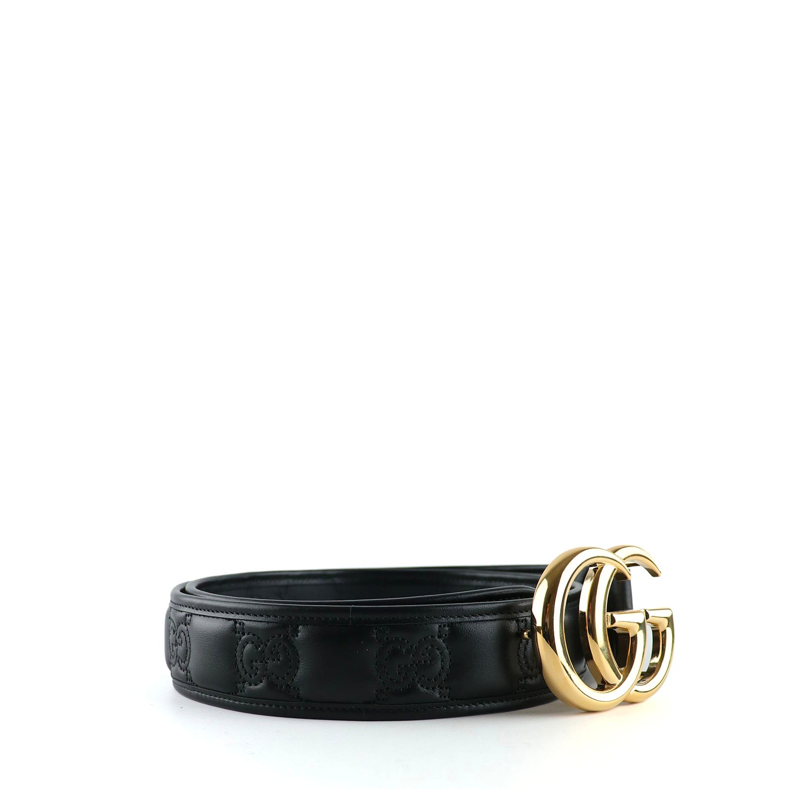 GUCCI - Ceinture en cuir embossé GG Marmont (T95)