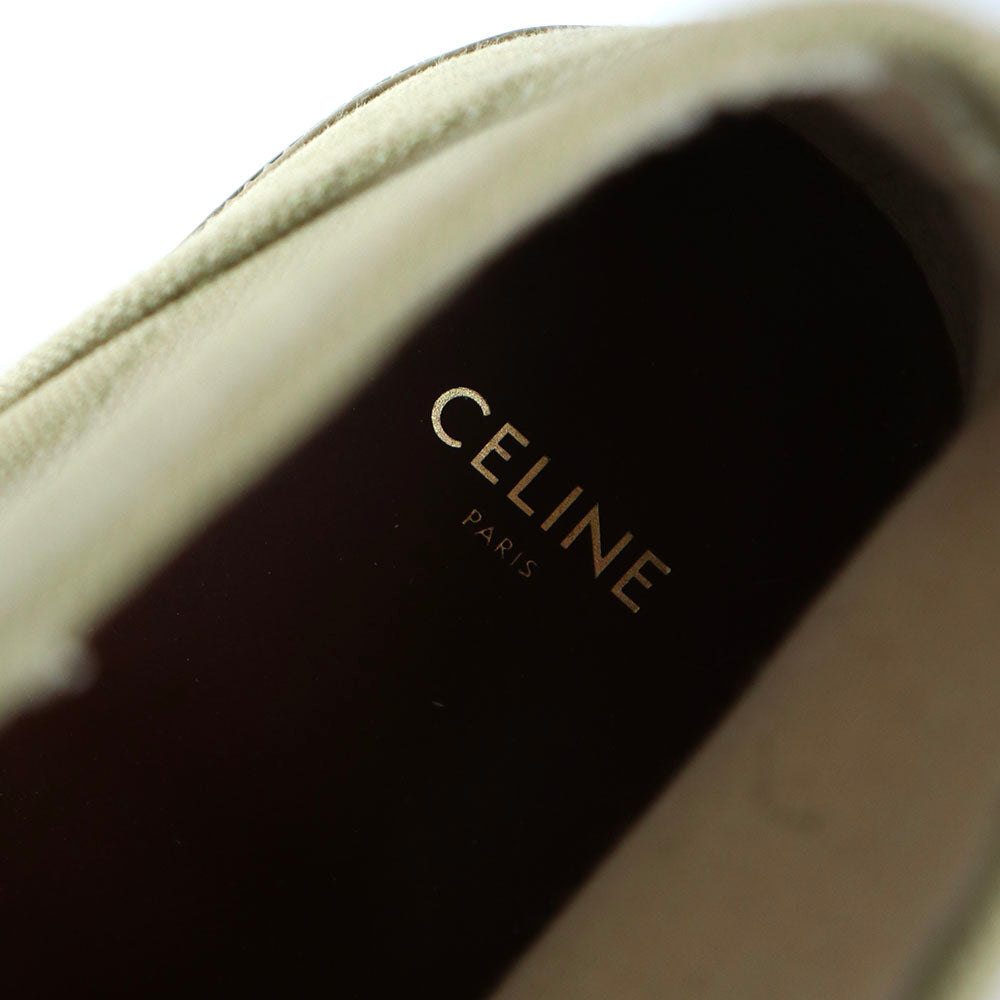 CELINE - Bottines Patapans Triomphe en toile kaki (T38)