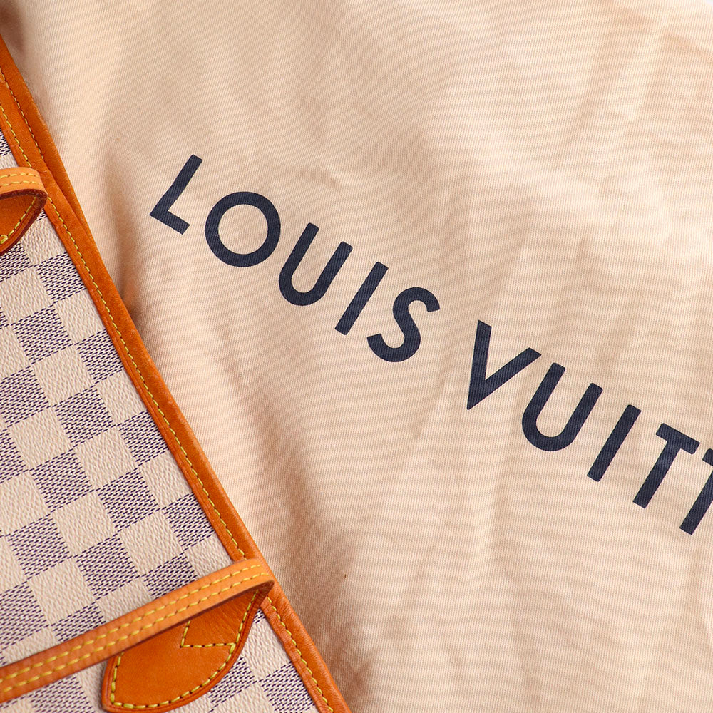LOUIS VUITTON - Sac cabas Neverfull MM damier azur et pochette