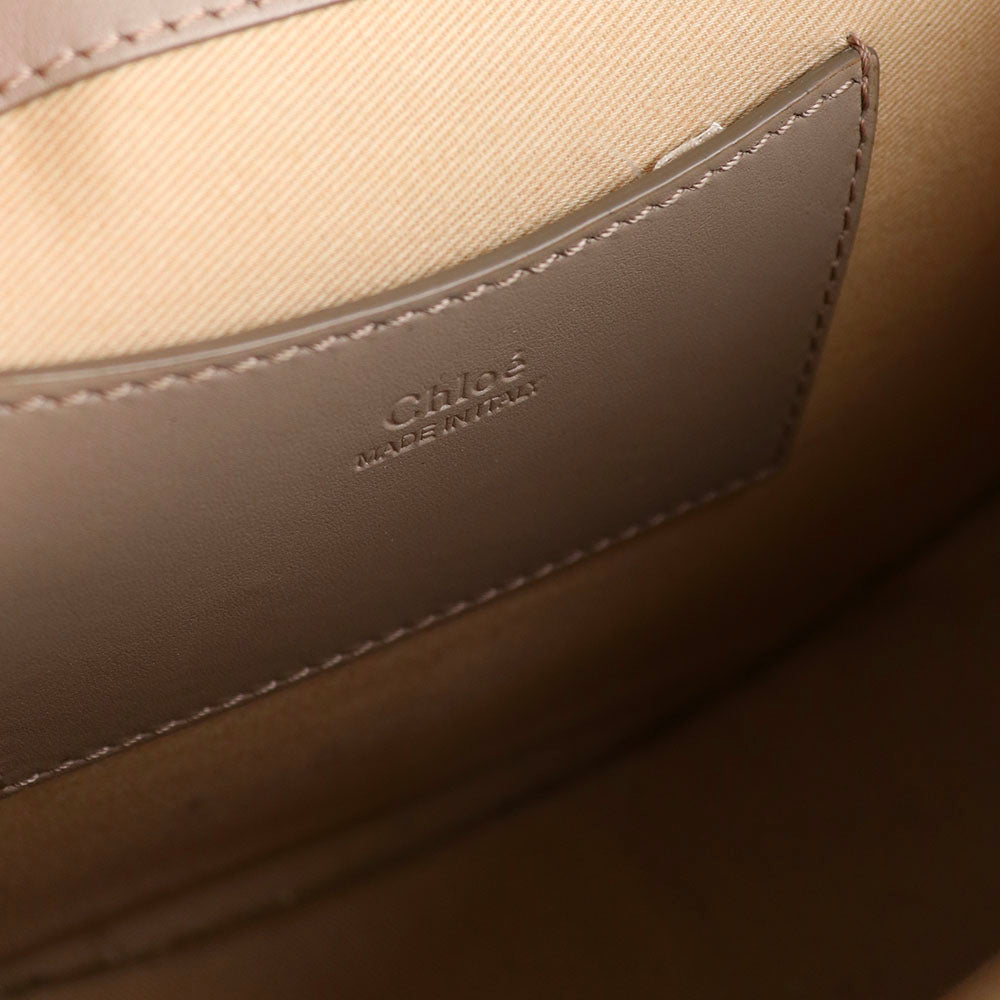 CHLOÉ - Sac à bandoulière Tess cuir lisse gris