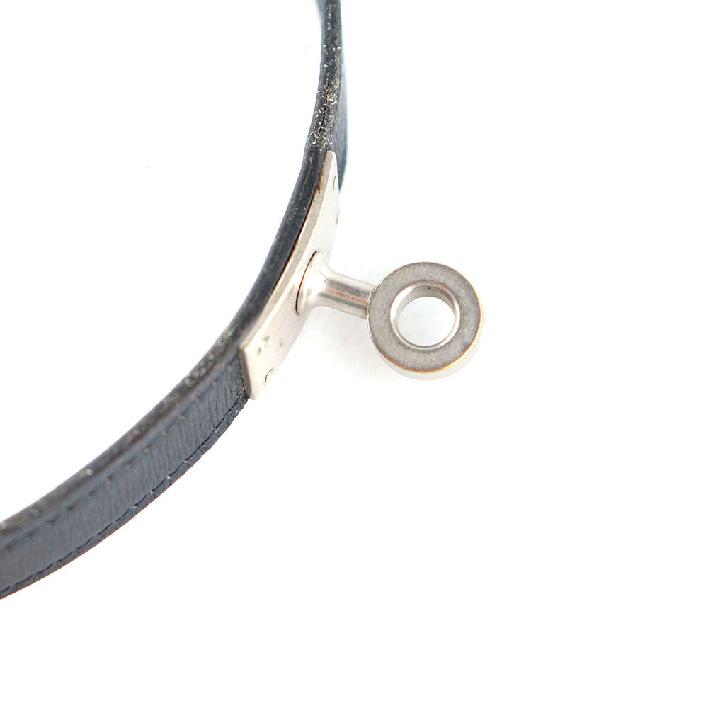 HERMÈS - Bracelet double tour Kelly noir vintage