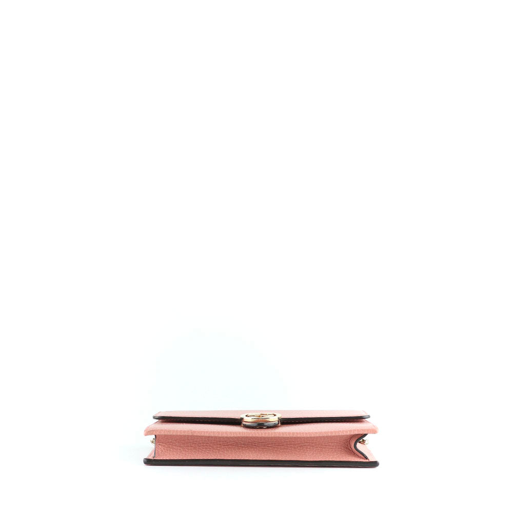 GUCCI - Sac à bandoulière Interlocking en cuir grainé rose